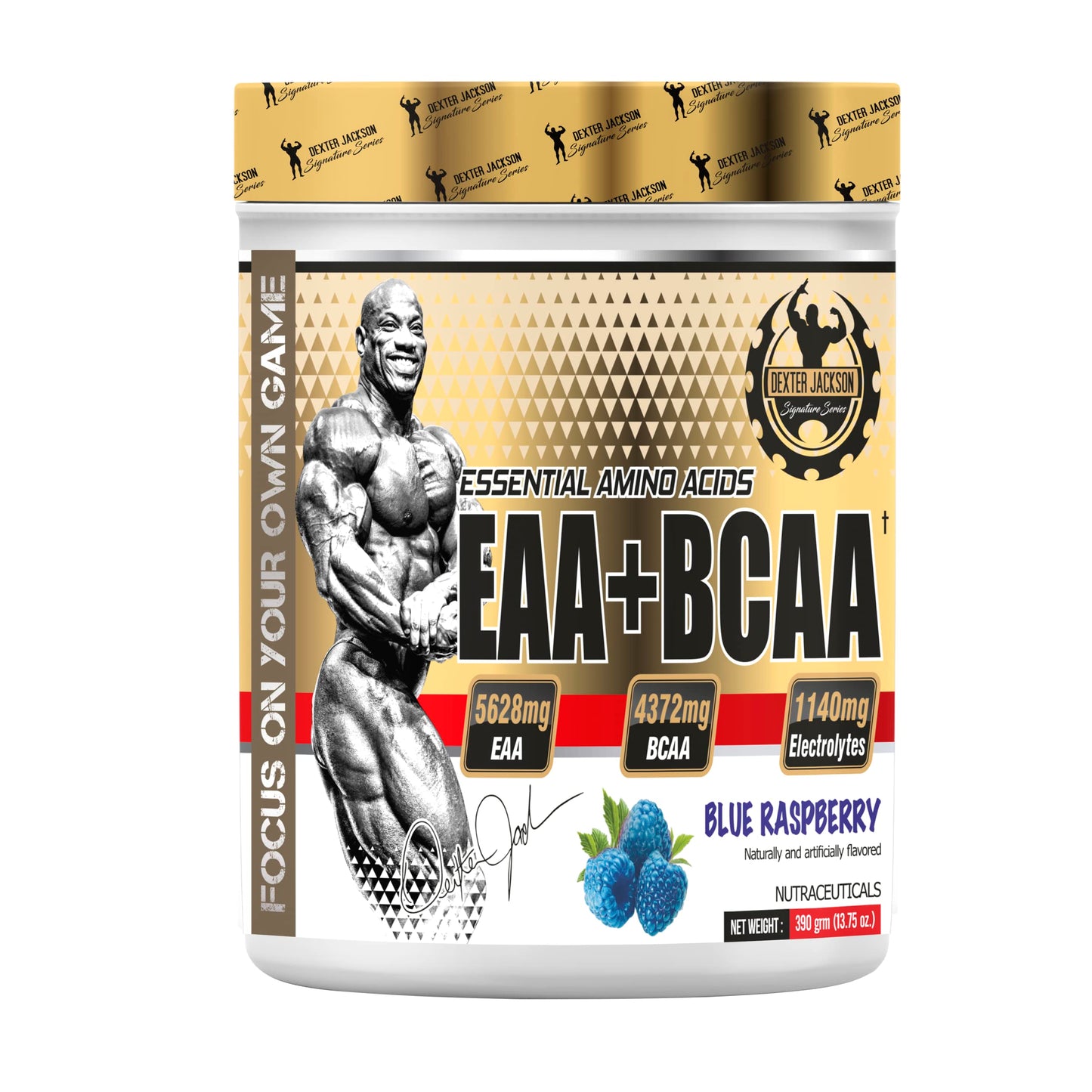 DEXTER JACKSON Gold Series EAA+BCAA | 390g (30 Serving, Blue Raspberry)