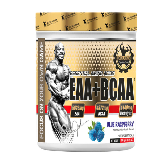 DEXTER JACKSON Gold Series EAA+BCAA | 390g (30 Serving, Blue Raspberry)