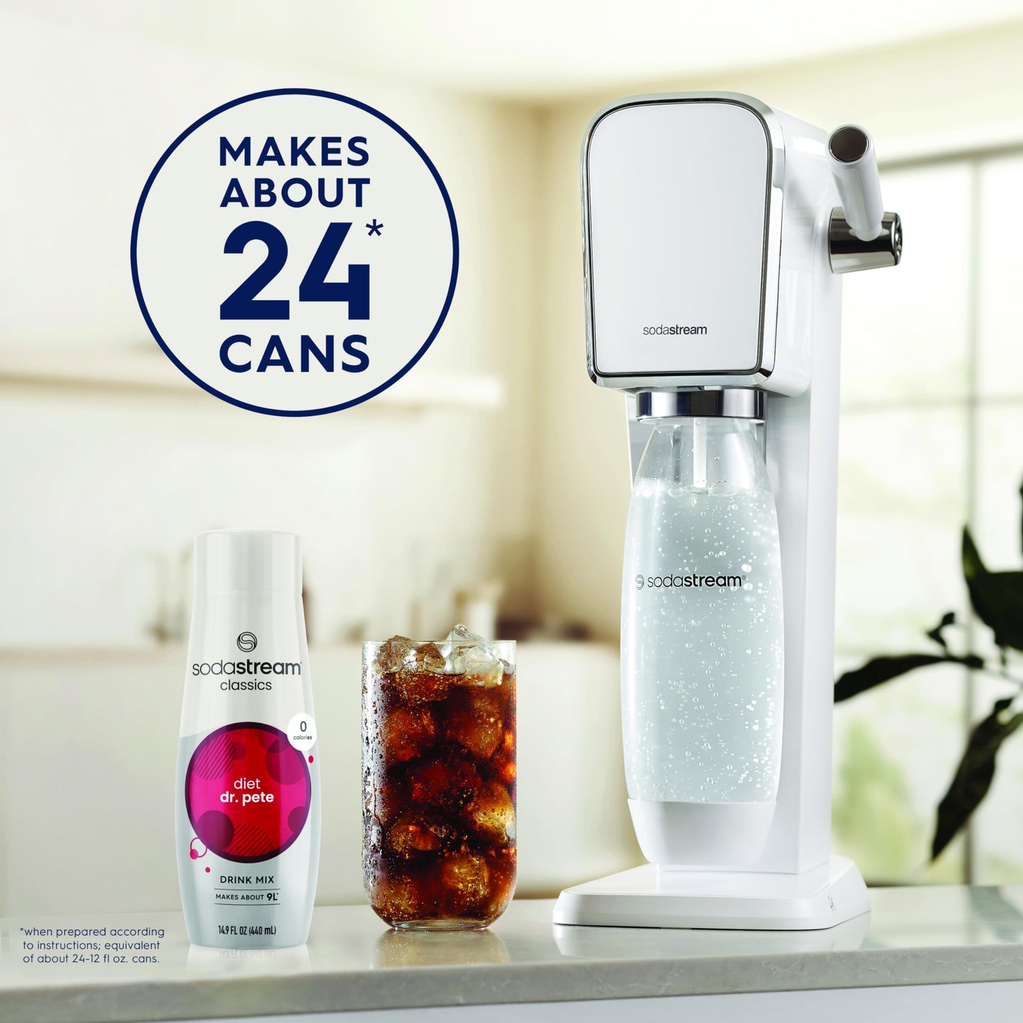 SodaStream Diet Dr Pete 148 Fl Oz Pack of 4  Packaging May Vary