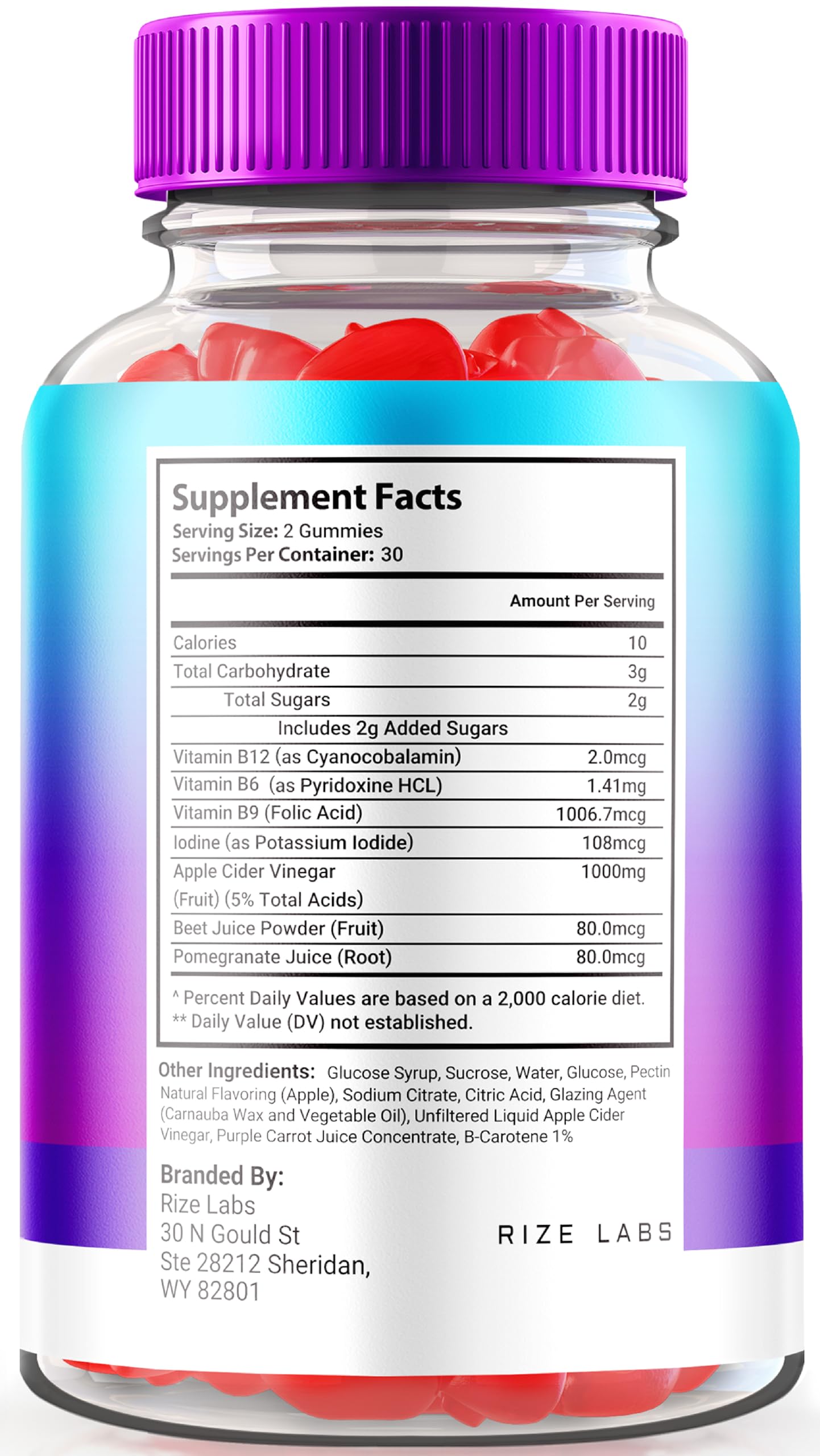 rize labs - Keto Blast Gummy Bears ACV Gummies Advanced Weight Loss Formula (Pack of 5) (300 Gummies)