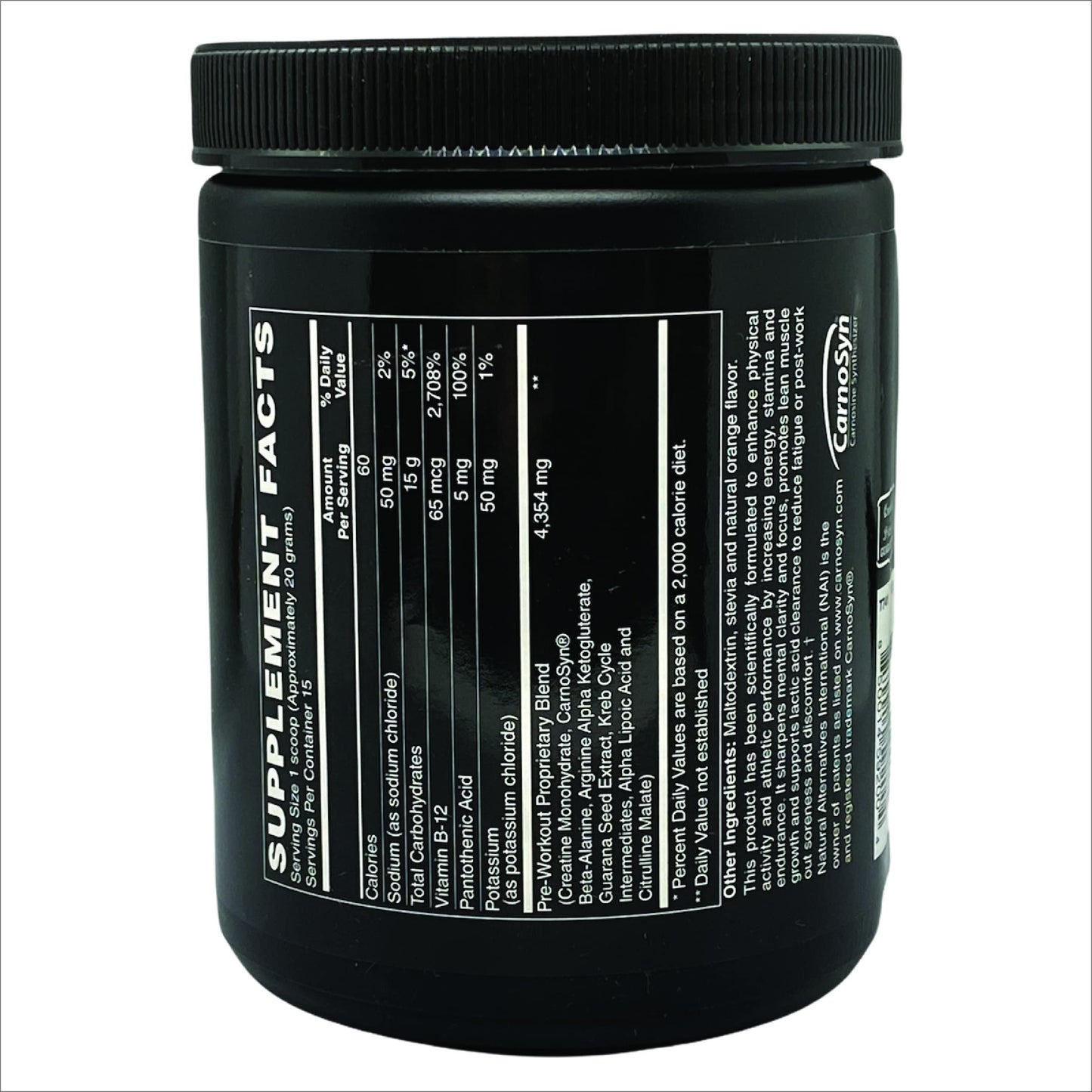 TOUGH-N-TONE Pre-Workout Formula Fast-Acting Powder Formula with beta-Alanine, creatine, arginine, Kreb Cycle intermediates, Guarana, Alpha-lipoic Acid, and citrulline