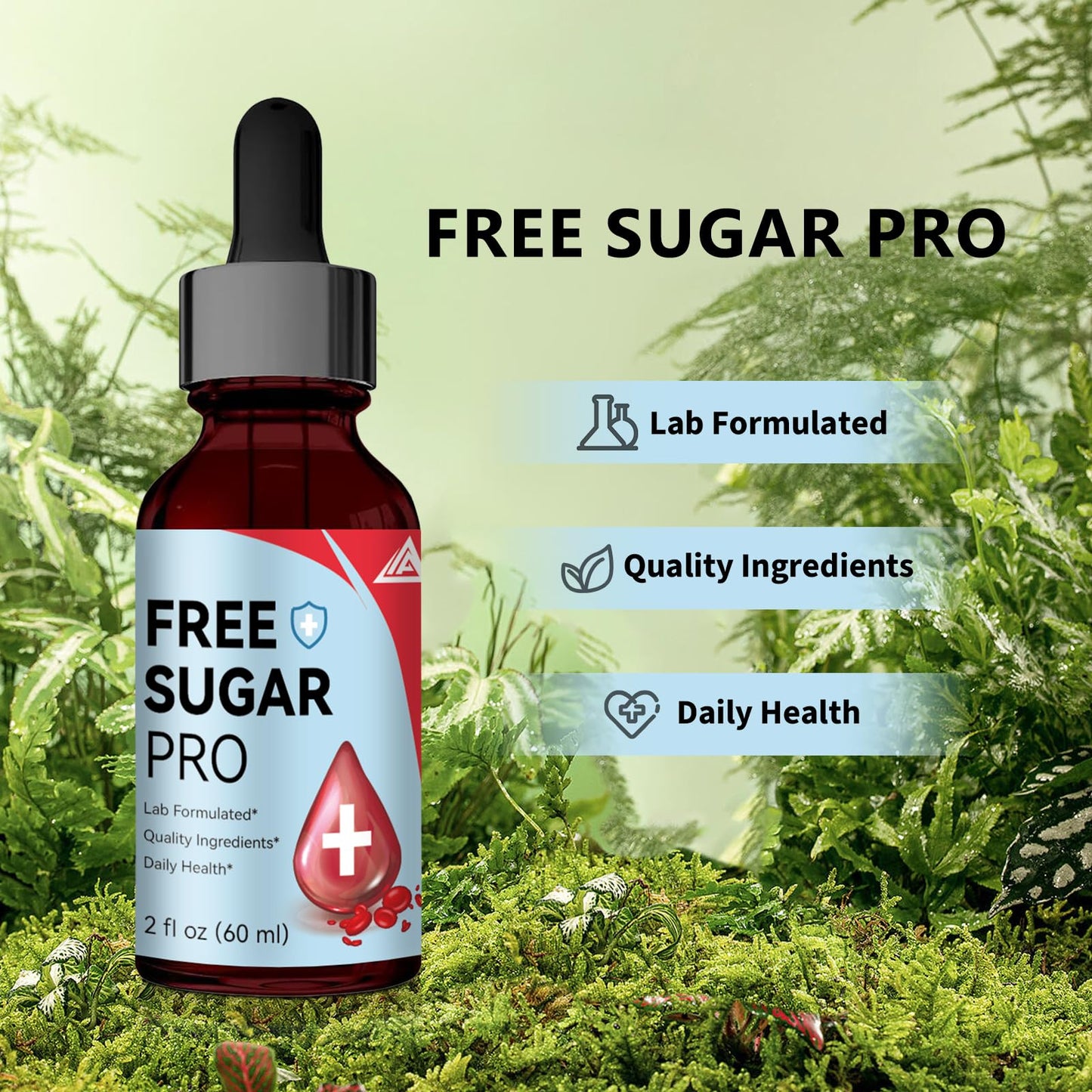 Free Sugar Pro Drops, Free Sugar Pro Liquid Drops, Health Support Supplement Men and Women, New Advanced Formula (60ml/2oz) (2)