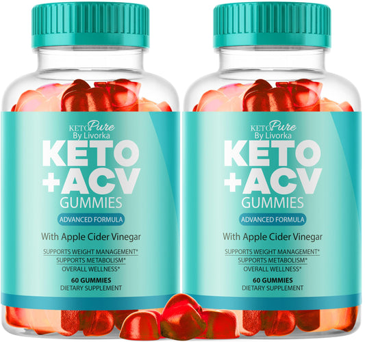 (2 Pack) Keto Pure ACV Gummies, Keto Pure Gummies, 120 Gummies for 2 Months