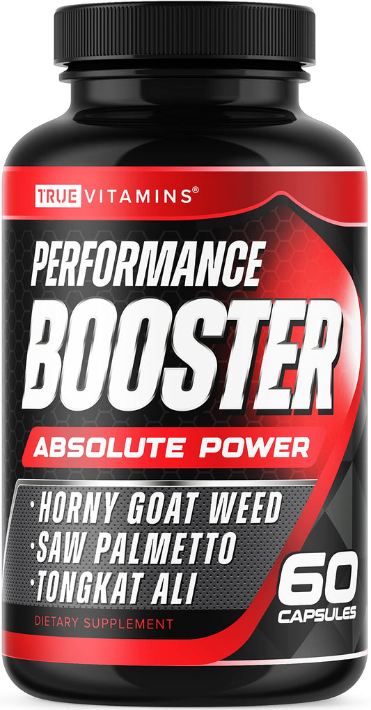 Testosterone Booster Supplement for Men - Performance Test Boost - Male Enhancing Enlargement Pills - Enhance Energy, Endurance, Stamina, Strength, Drive & Muscle Growth - 60 Capsules - 30 Servings
