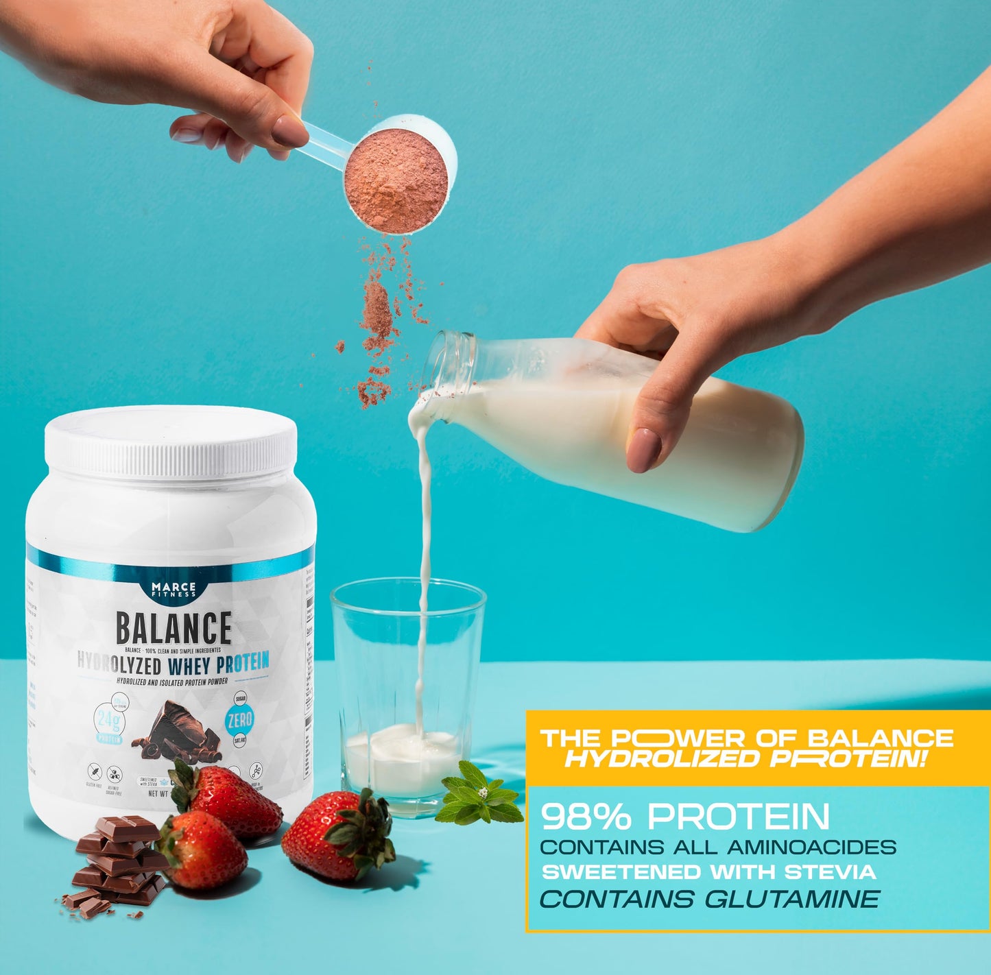 MARCE FITNESS Hydrolyzed Whey Protein byMarceFitness Chocolate Flavor 1 Pound