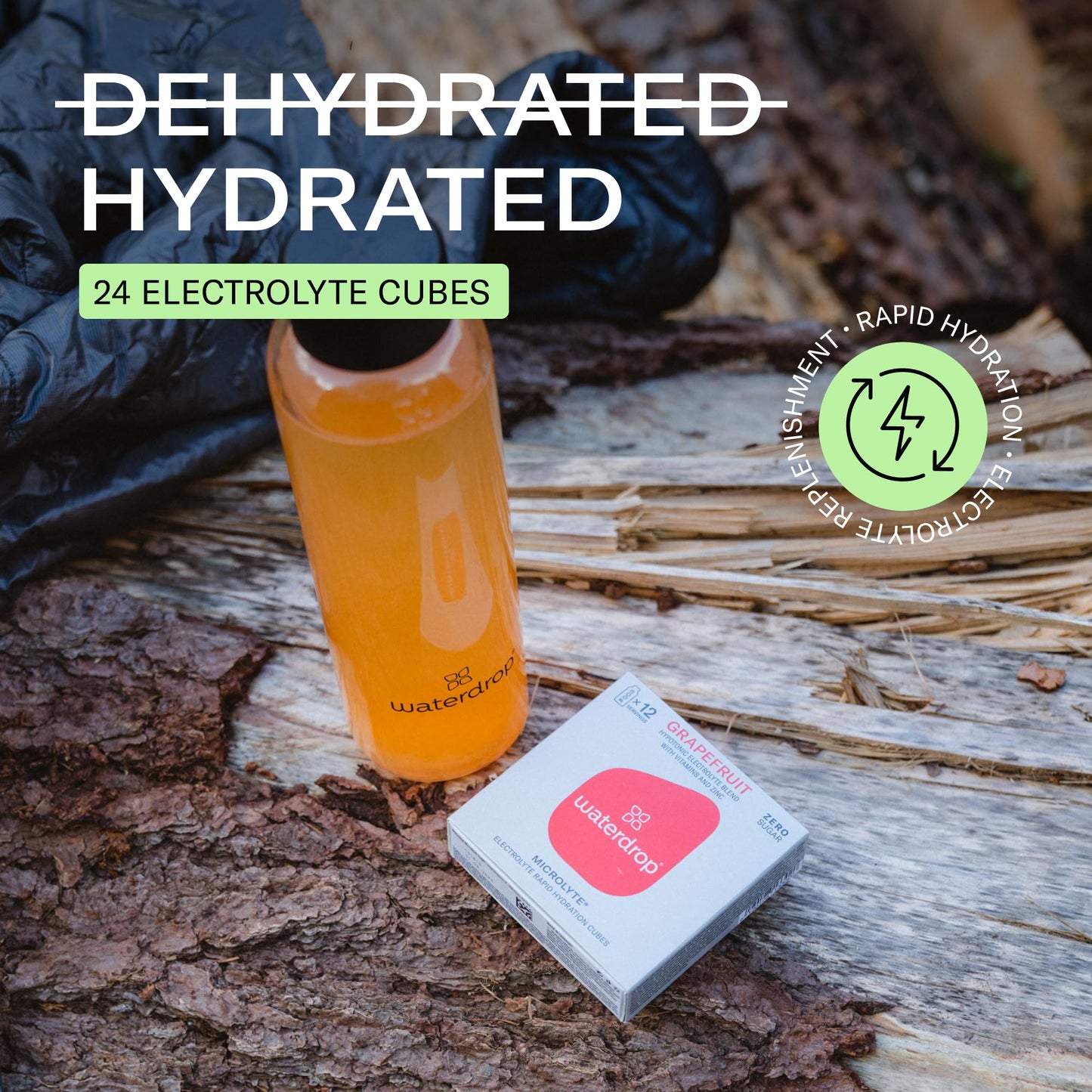 waterdrop Microlyte GRAPEFRUIT  24 Electrolyte Tablets with 5 Electrolytes 9 Vitamins Zinc  No Sugar Calories and Vegan Sportsdrink