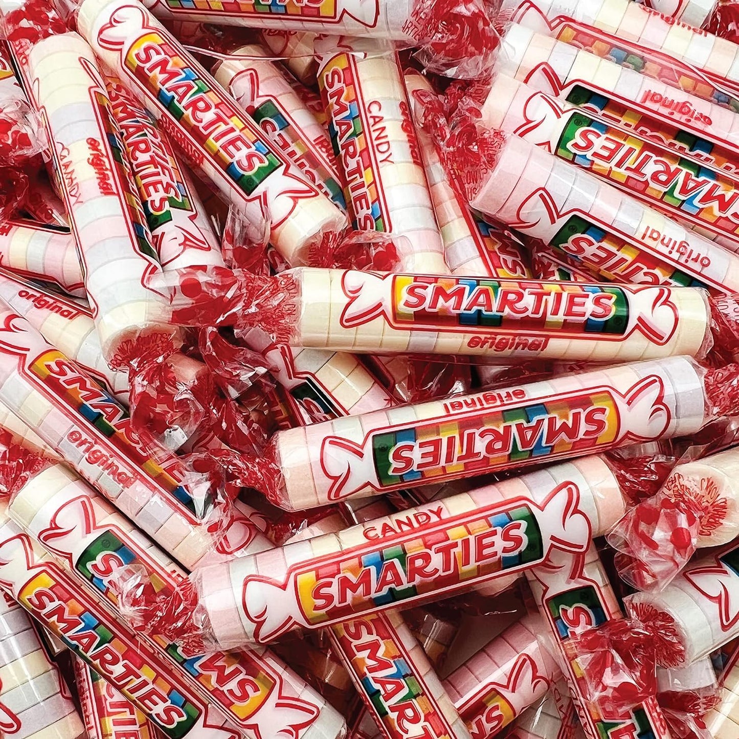 Sarahs Candy Factory 1 Lb Smarties Candy Rolls Bulk Family Size Hard Candy in Resealable Bag 16 Oz