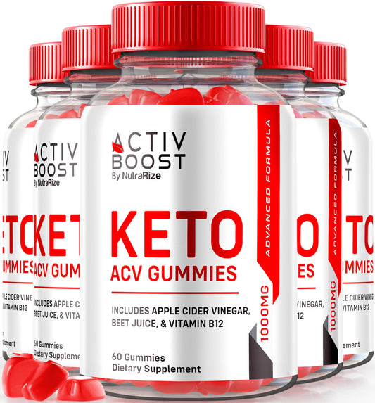 (5 Pack) Activ Boost Keto ACV Gummies - Activ Boost Keto Supplement, Active Boost Keto ACV Gummies Advanced Weight Loss, Maximum Strength, Keto + ACV Gummy, ActivBoost Gomitas Reviews (300 Gummies)