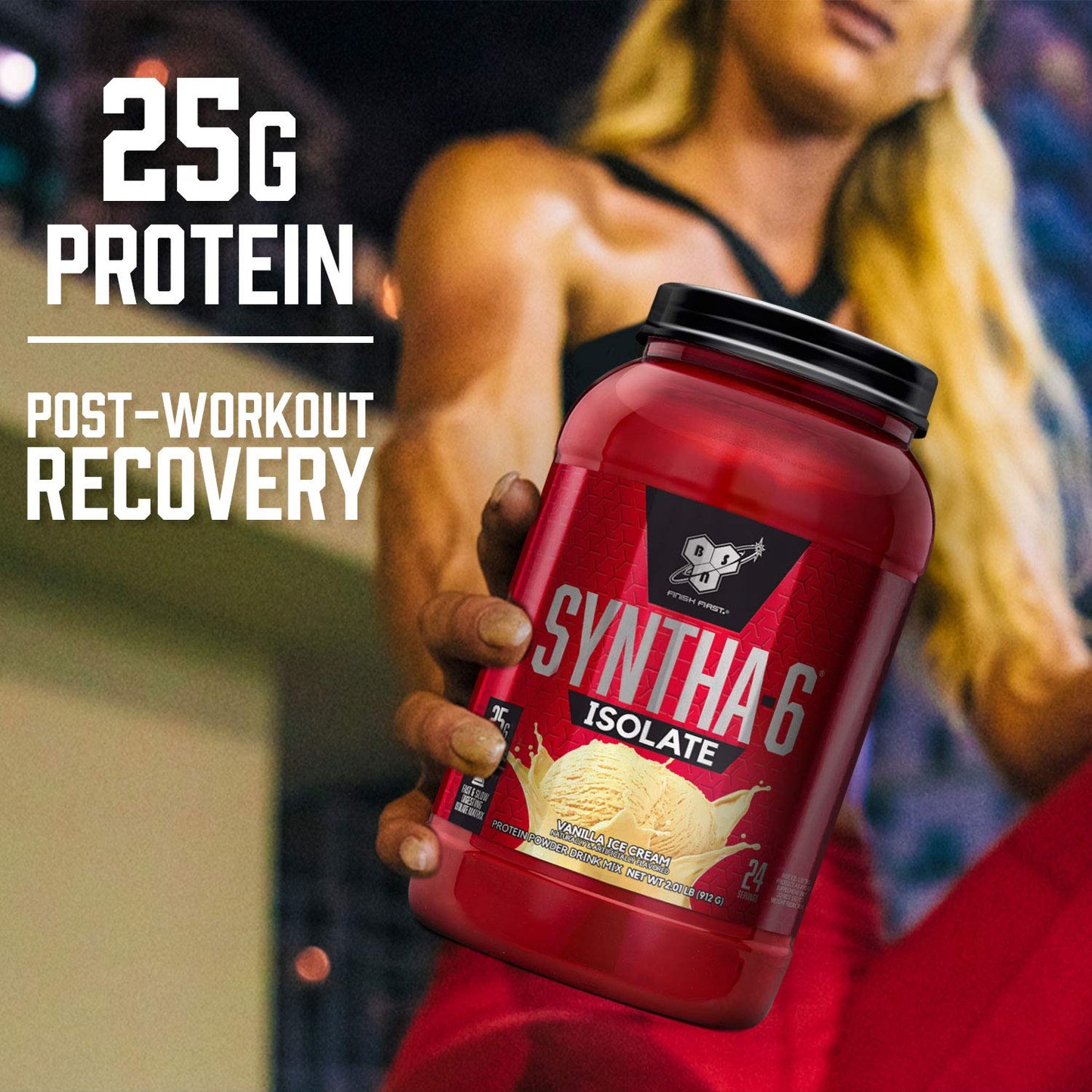 BSN SYNTHA-6 Isolate Protein Powder, Strawberry Protein Powder with Whey Protein Isolate, Milk Protein Isolate, Flavor: Strawberry Milkshake, 48 servings