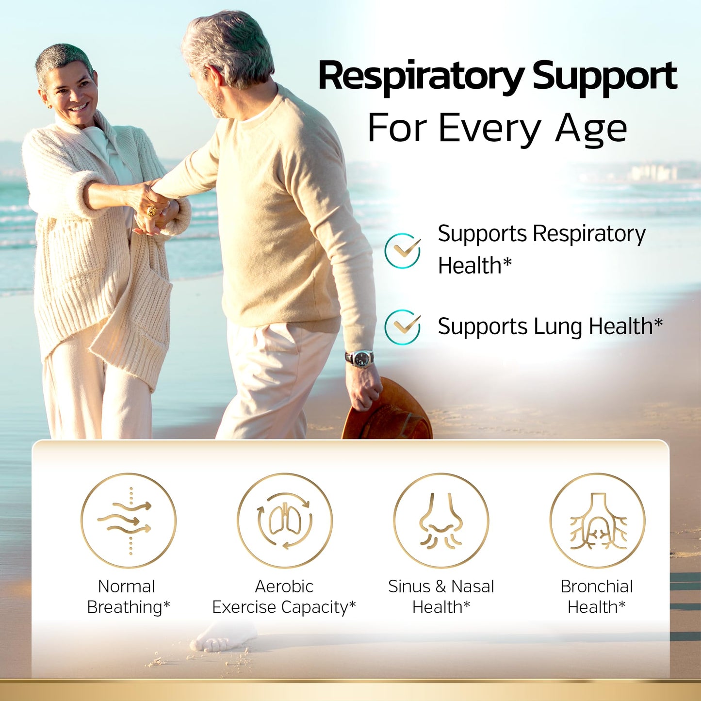 Sunergetic Premium Lung Support Supplement - Lung Cleanse & Detox Supplement With Mullein Leaf, NAC, Bromelain & Boswellia-Lung Health Formula for Respiratory, Breathing & Bronchial Health-60 Capsules