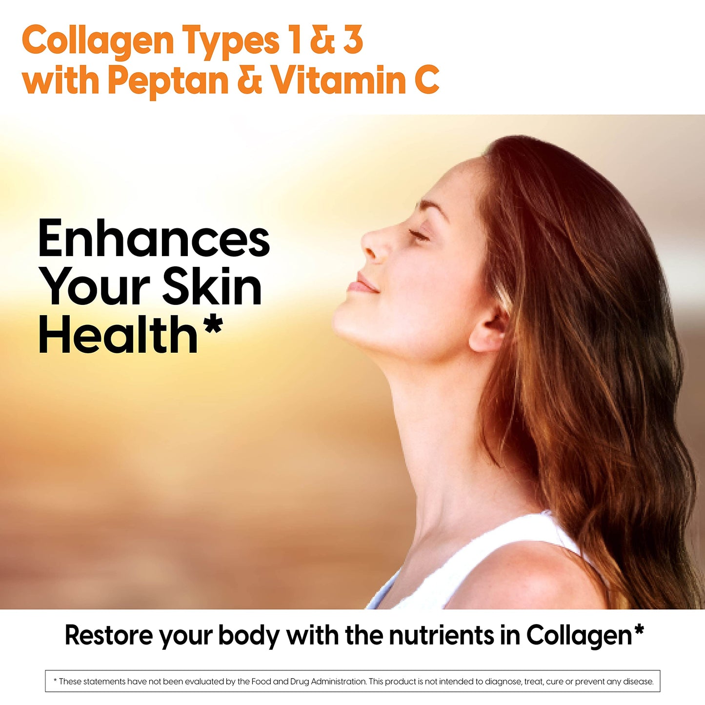 Doctor's Best Collagen Types 1 & 3 with Peptan, Non-GMO, Gluten Free, Soy Free, Supports Hair, Skin, Nails, Tendons & Bones, 1000 mg, 180 Tablets