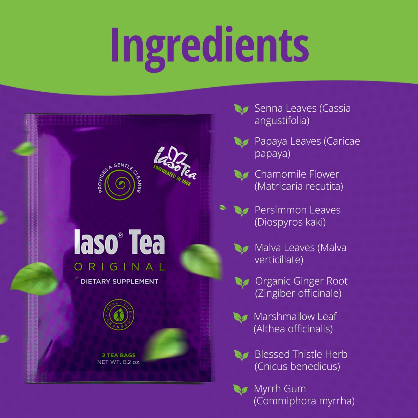 Iaso Brew Tea (Original) - TLC Cleansing Tea & Refreshing Drink Formula for Balanced Lifestyle - 20 Convenient Sachets (10 Pack)
