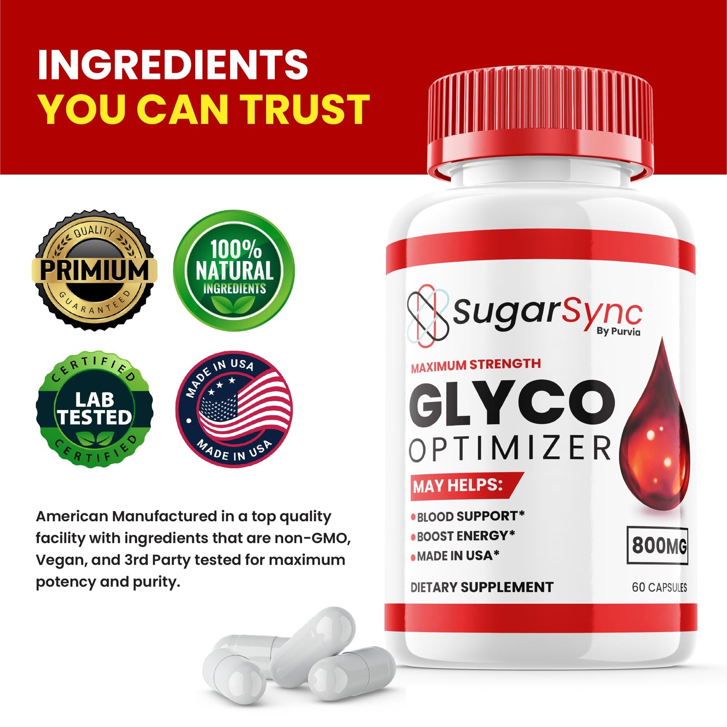 (2 Pack) Sugar Sync Glyco Optimizer, Sugarsync Glyco Optimizer, Sugar Sync Cleanse Glyco Extra Strength Formula, Sugar Synce Overall Wellness Support Reviews Sugarsync Maximum Strength (120 Capsules)