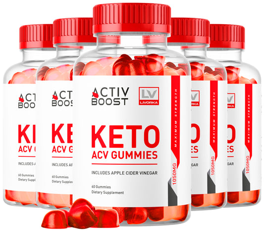 (5 Pack) ActivBoost Keto ACV Gummies 1050 MG, Advanced Formula, 300 Gummies for 5 Months
