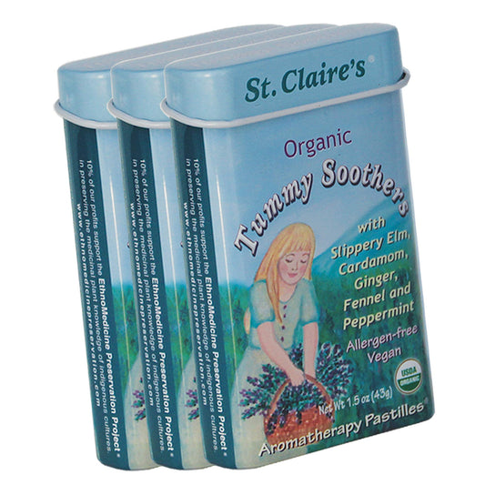 St Claires Organics Tummy Soothers 15 Ounce Tin Bundle of 3  GlutenFree Vegan GMOFree Plantbased AllergenFree  Made in The USA in a Dedicated AllergenFree Facility