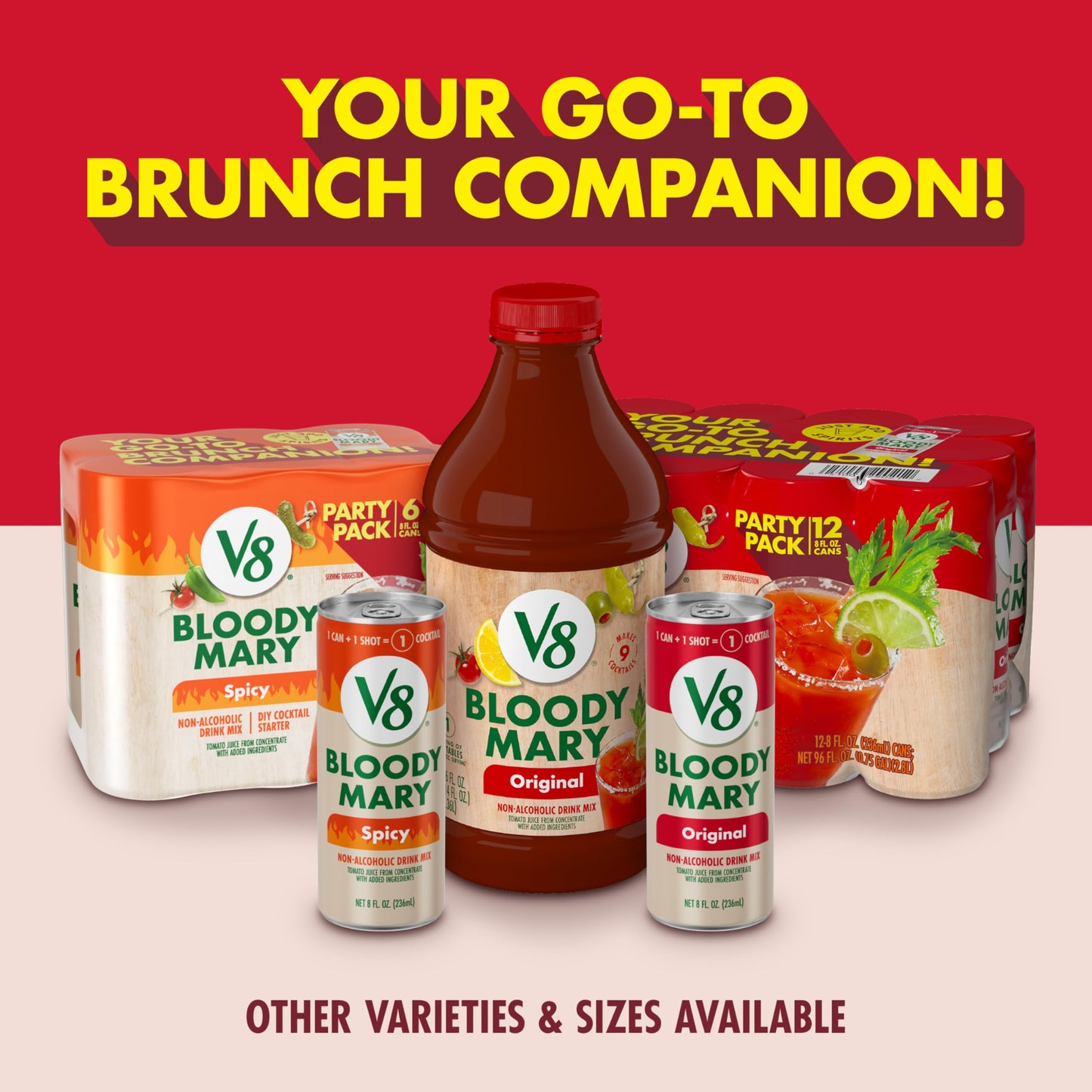 V8 Bloody Mary Mix 8 fl oz Can Pack of 6