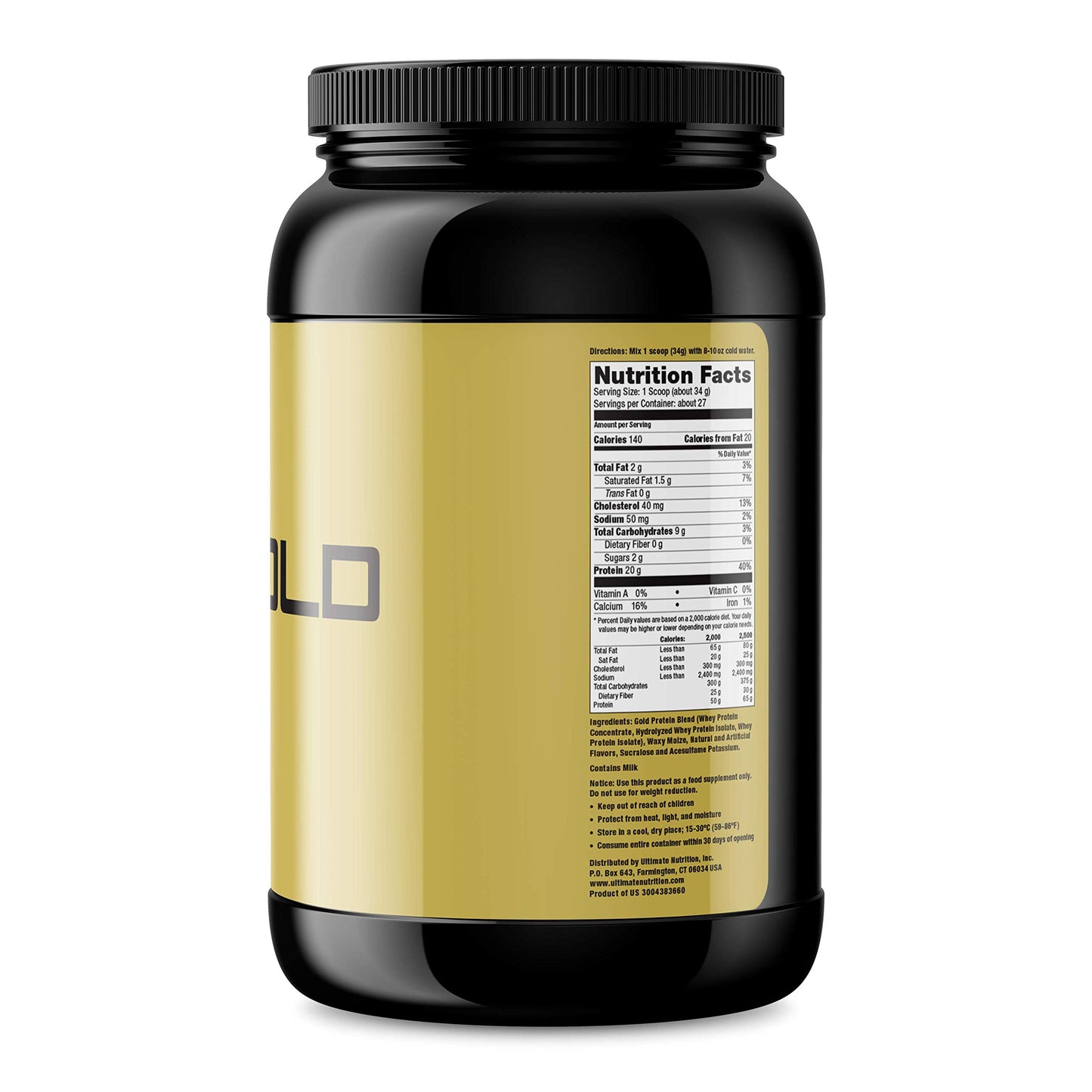 Ultimate Nutrition Whey Gold Protein Powder with 20 Grams of Protein and Amino Acids for Maximum Muscle Growth and Recovery, 27 Servings, Vanilla