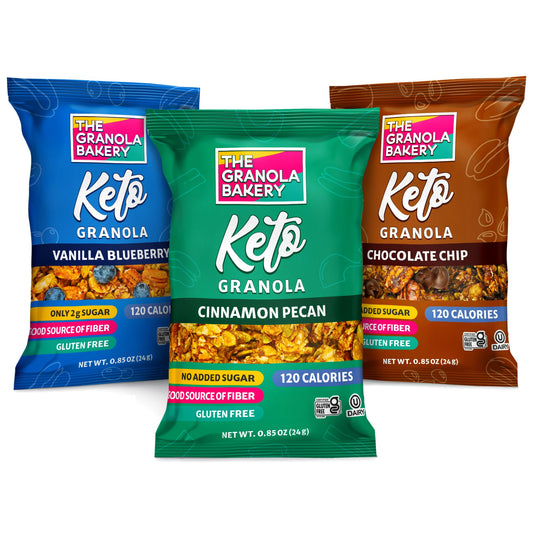 TGB Variety Granola Bites No Added Sugar High Fiber Gluten Free Keto Friendly 085oz Cereal Bag Pack of 18