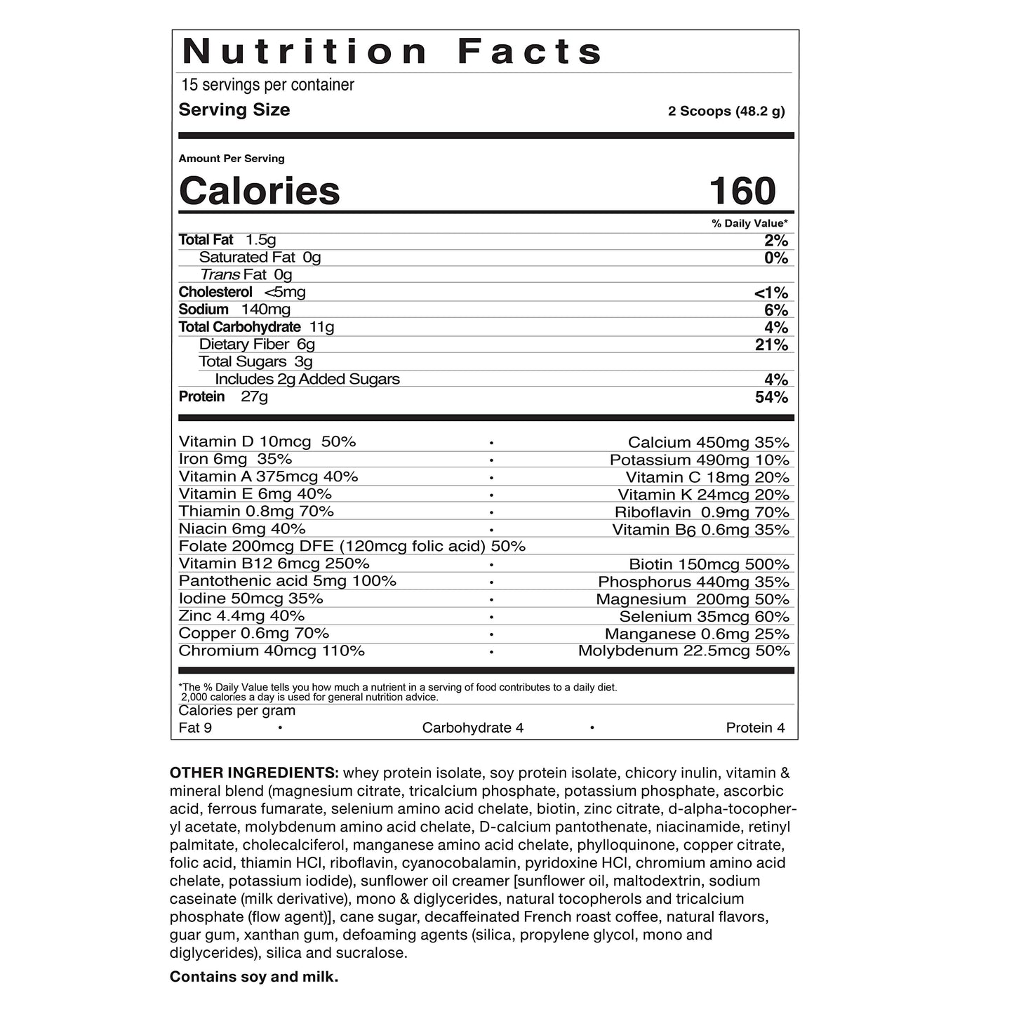 Celebrate Vitamins High Protein Meal Replacement Shake, 27 g Protein Powder, 6 g of Fiber, For Post-Bariatric Surgery Patients, Caramel Latte, 15 servings