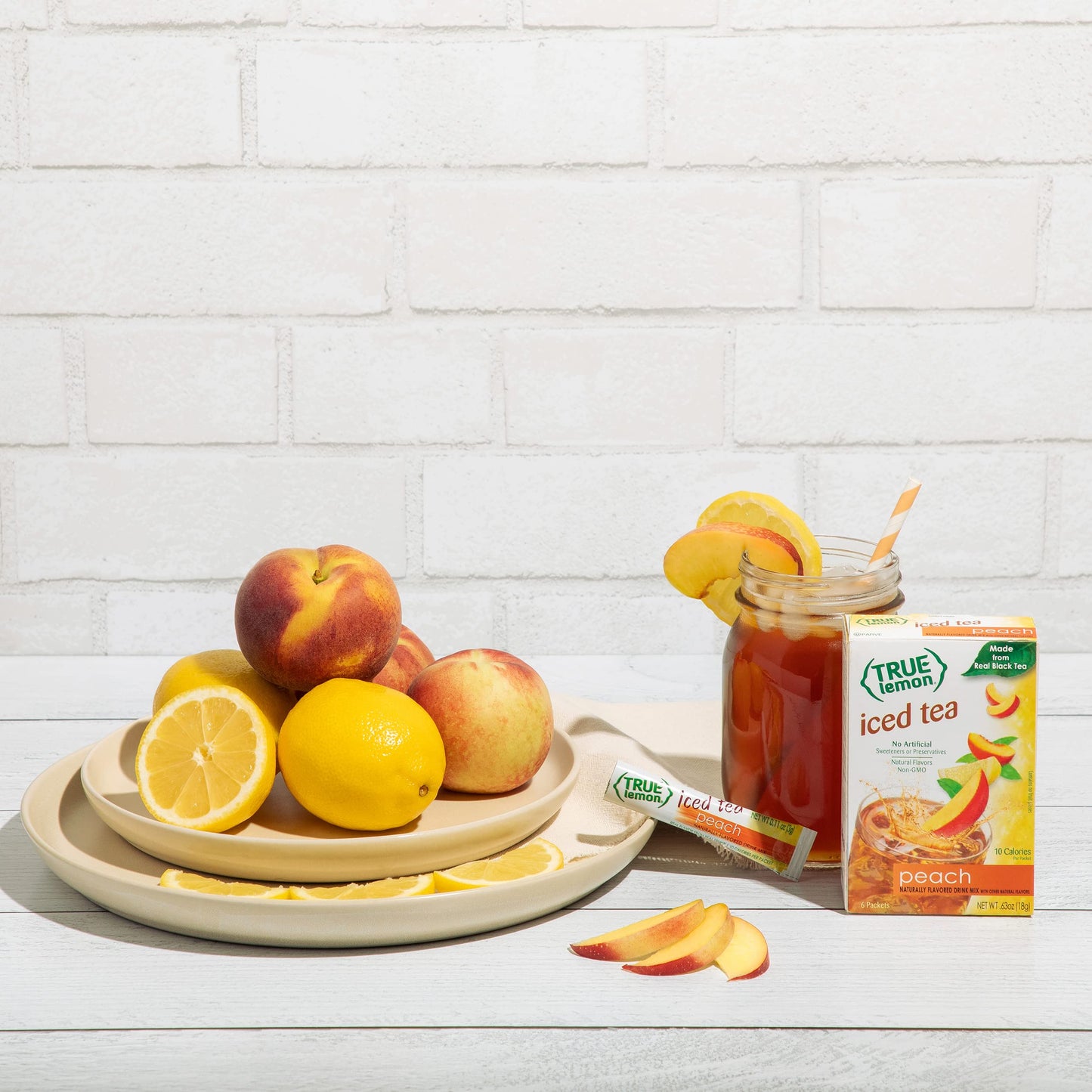 True Citrus Lemon Iced Tea Peach 6 Count Pack of 12