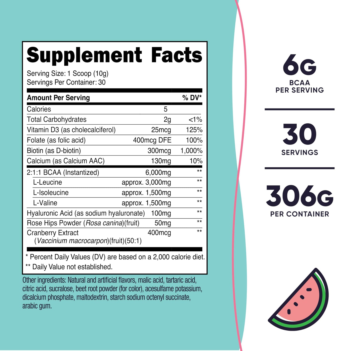Nutricost BCAA for Women (Watermelon, 30 Servings) - Formulated Specifically for Women - Non-GMO and Gluten-Free