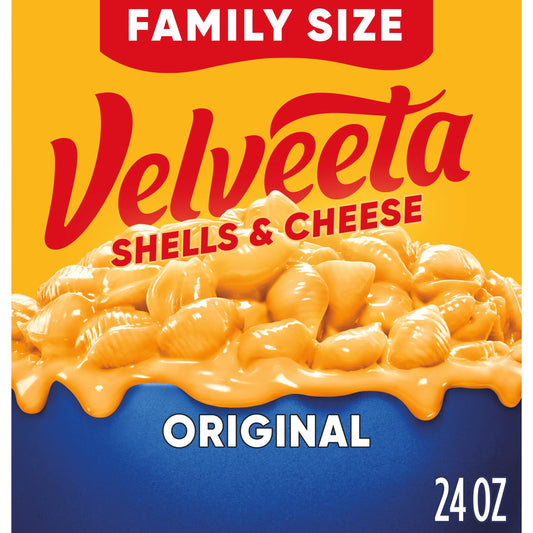 Velveeta Shells  Cheese Original Shell Pasta  Cheese Sauce Value Size Meal 24 oz Box