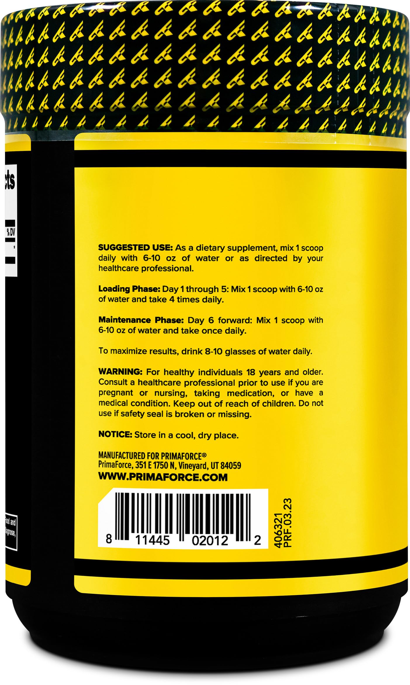 Primaforce Creatine Monohydrate Powder - 1,000 Grams - Micronized