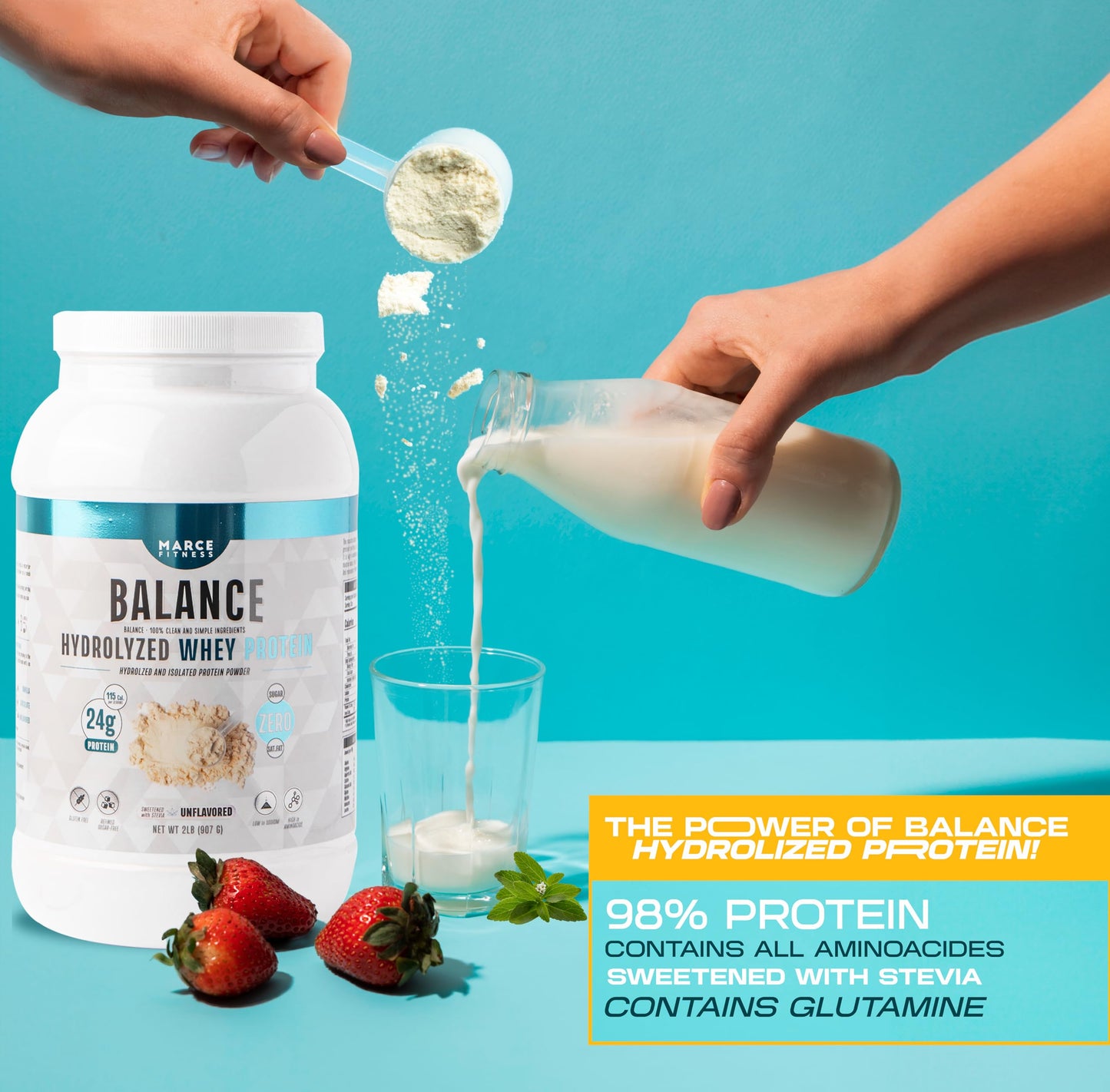 MARCE FITNESS Hydrolyzed Whey Protein byMarceFitness Unflavored 2 Pound