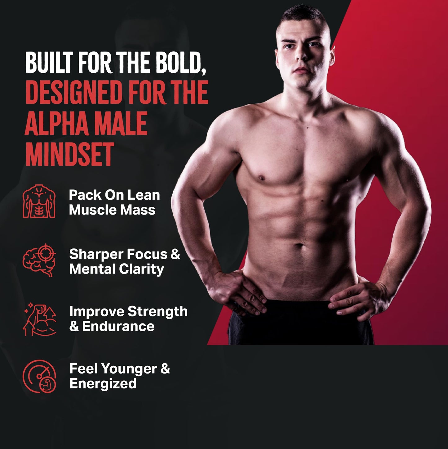 BioSync 9 in 1 Horny Goat Weed | Pills for Men Fast Acting Blood Flow | Performance Supplement for Size, Muscle Mass, Circulation | 9 Ultra Ingredients for Fast Results | Proven to Work - 60 Caps