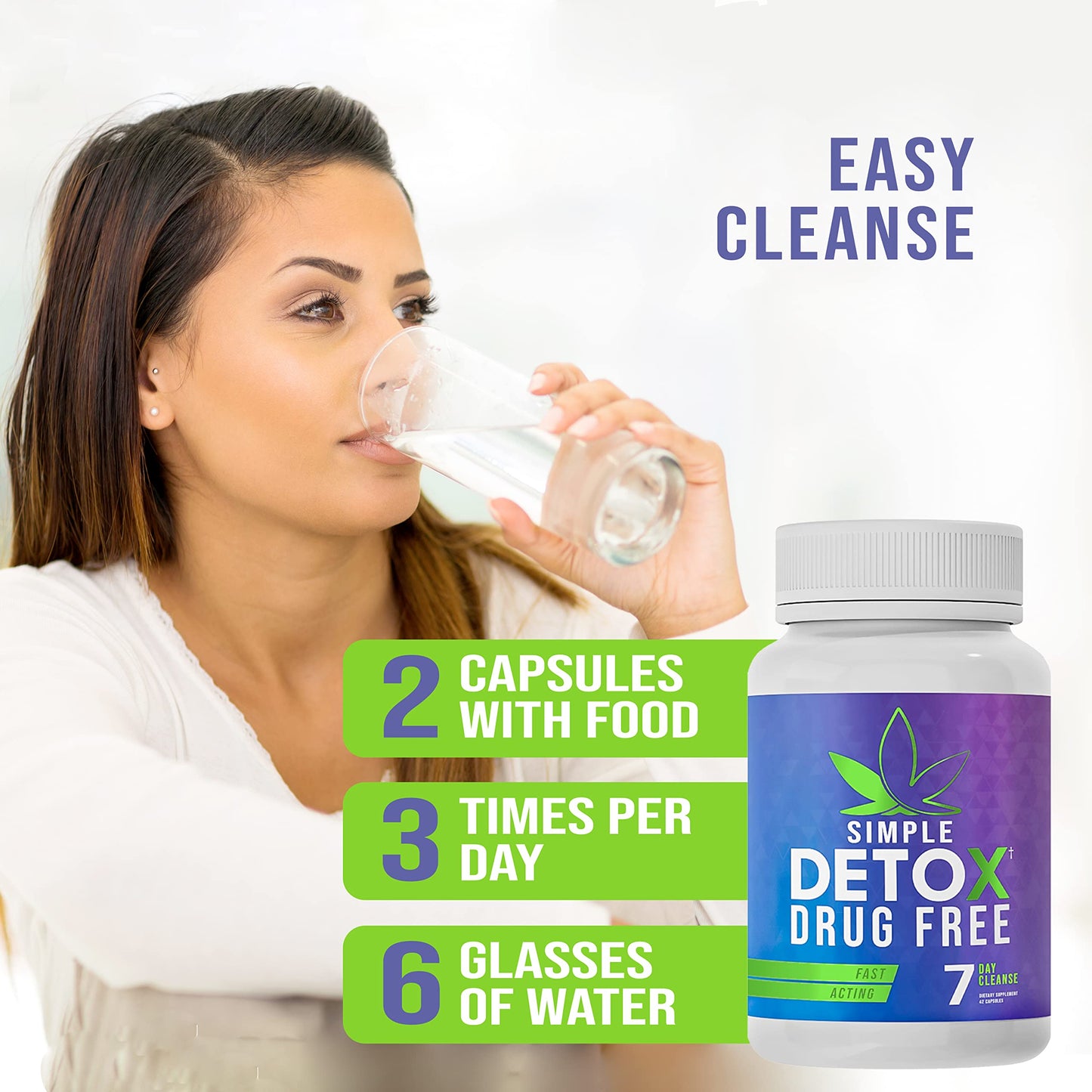 Simple Detox Cleanse | Support for Ultimate Body Detox | Made in USA | Detox Cleanse for Men & Women | 42 Capsules