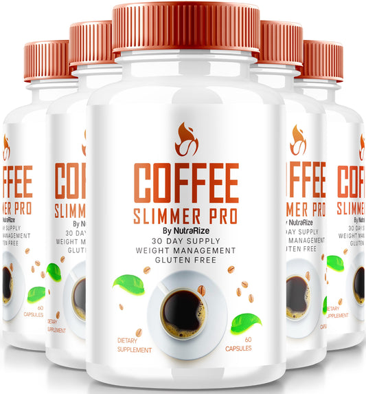 (5 Pack) Coffee Slimmer Pro Weight Loss Capsules, The New Morning Craze Coffee Skimmer Pro Pills, CoffeeSlimmer All Natural Formula, Keto Support, Official Coffee Slim Pro Reviews (300 Capsules)