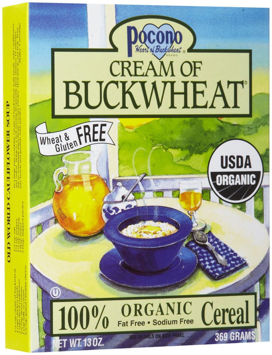 Pocono Cereal Cream Buckwheat Organic Gluten Free 13 oz Pack of 1 Packaging may vary