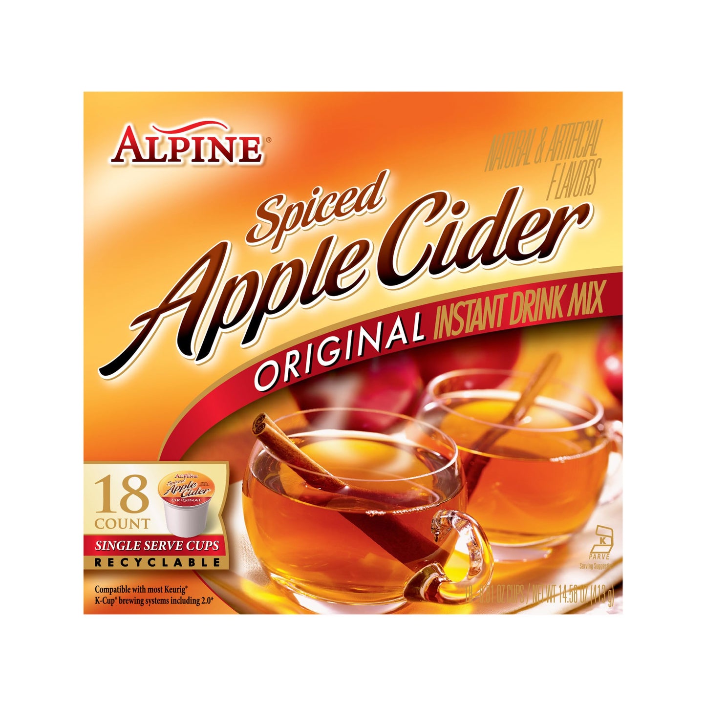 Alpine Spiced Apple Cider K Cup 18 Count Pack of 1