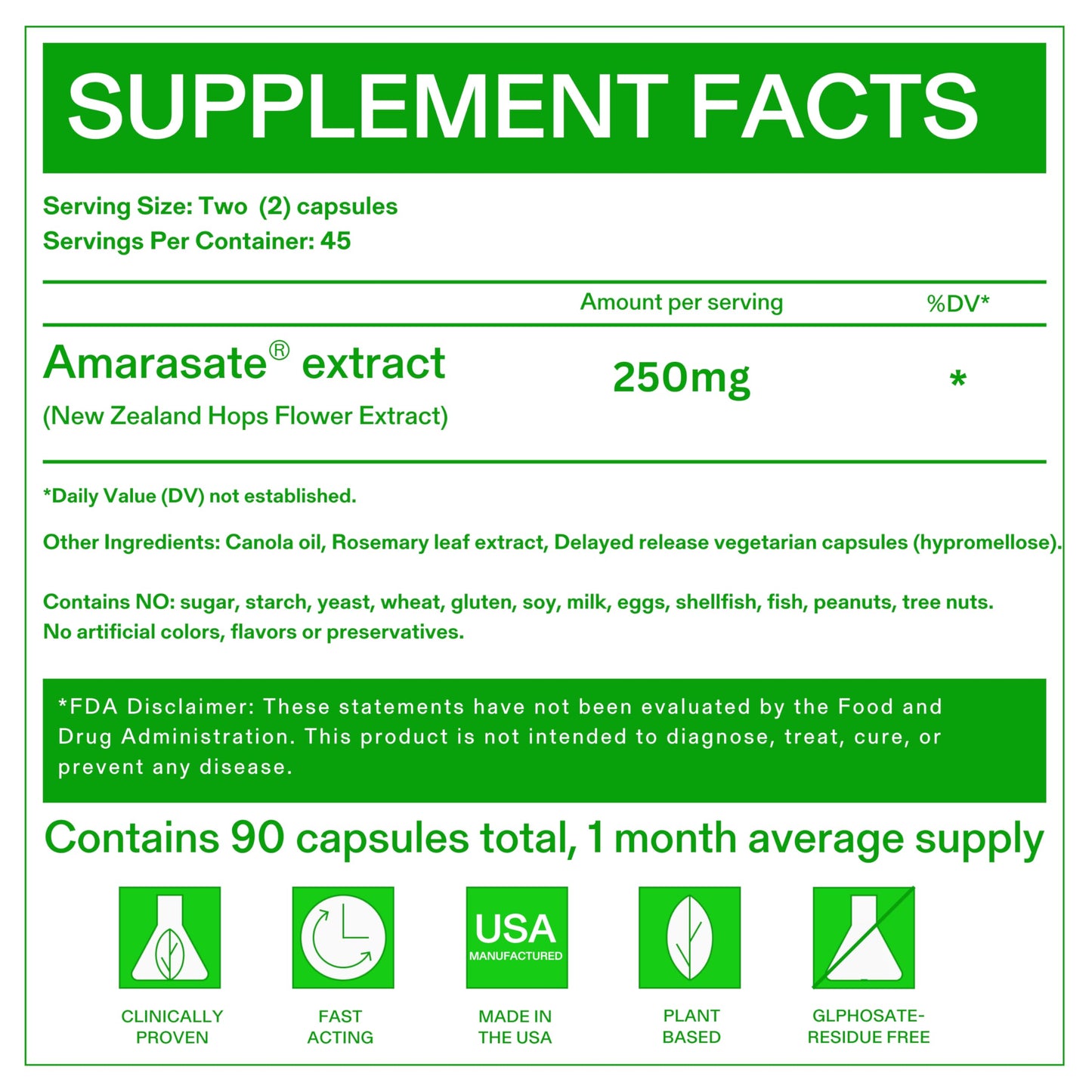 Calocurb Calorie Control Supplement, 6X Natural GLP-1 Activator, 90 Count (1 Month Average Supply) Plant Based Dietary Amarasate GLP 1 Supplement, Patented Formula, Manages Appetite, Hunger & Cravings
