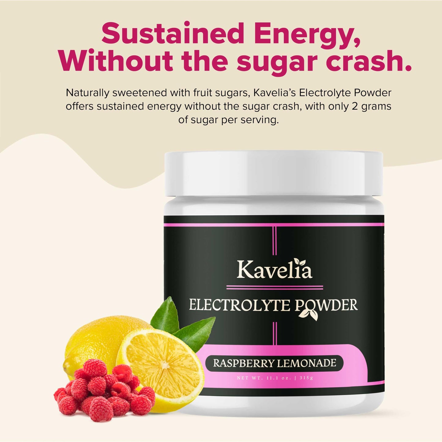 Kavelia Ultra Premium Electrolyte Powder Keto Diet - Essential Minerals, Including Calcium, Magnesium, and Potassium, with Vitamins C, D3, and K2 (Regular, Rasberry Lemonade)