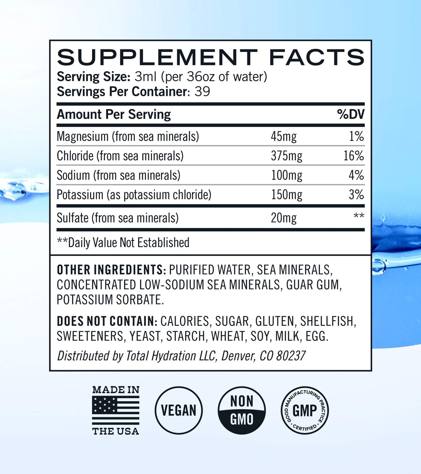 Total Hydration Ketolyte Rapid Hydration (Unflavored) Keto-Friendly Electrolyte Drops with No Calories No Sugar, Natural Electrolyte Supplement with Magnesium (39 Servings)