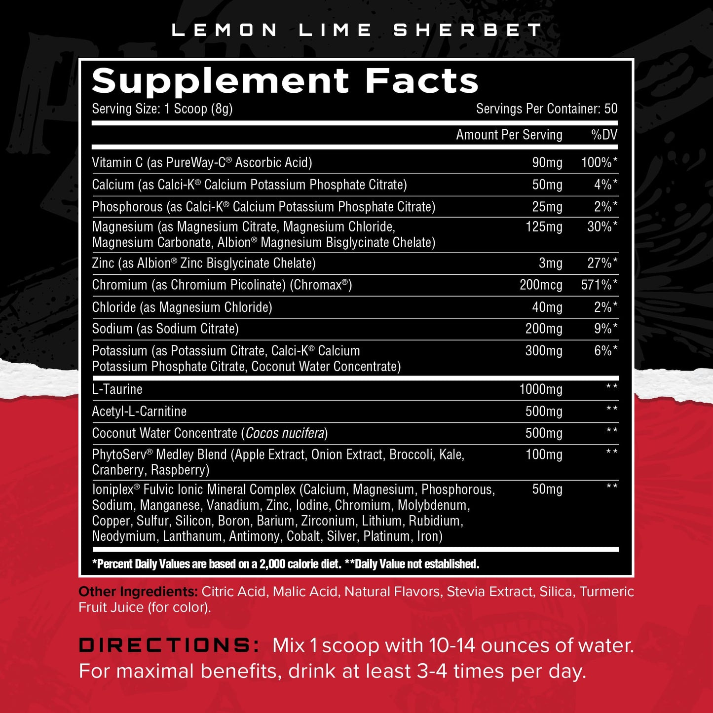 Unmatched Electrashred Advanced Hydration Formula | Non Stim Electrolyte Powder | Enhanced Performance | Natural Flavors & Sweeteners | 50 Servings (Lemon Lime Sherbet)