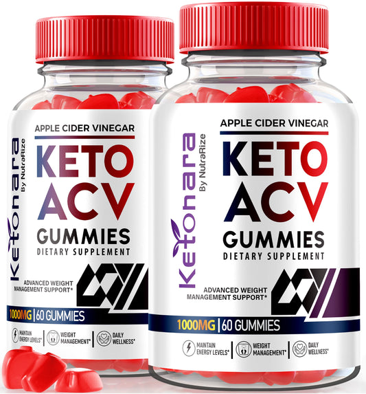 (2 Pack) Ketonara Keto ACV Gummies, Ketonara ACV Keto Formula for Advanced Weight Loss, Ketonara Keto Plus ACV Dietary Supplement, Keto + ACV Gummy, Keto nara Gomitas Reviews (120 Gummies)