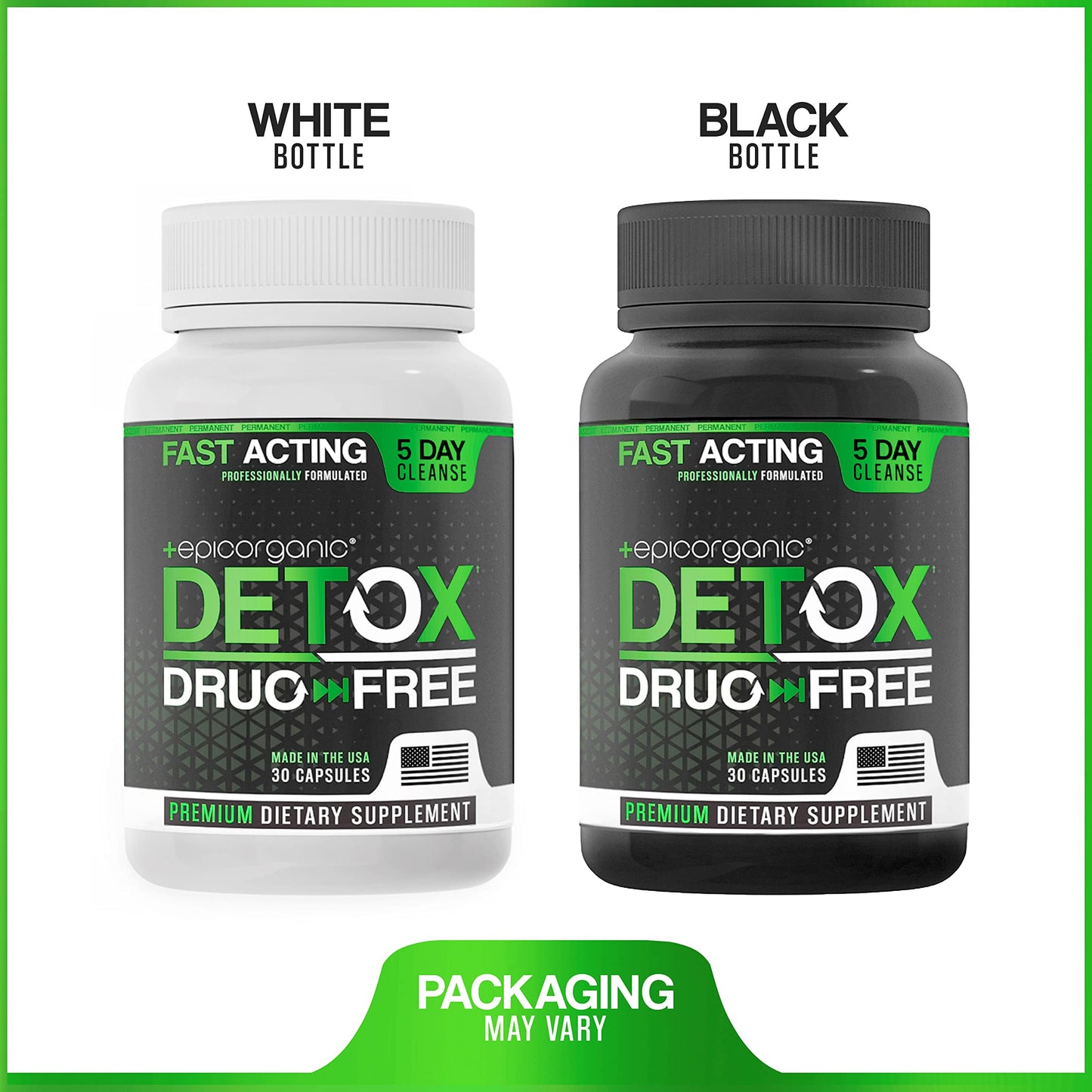 Epic Organicum 5 Day Detox Cleanse | Extra Strength Colon Cleanse & Liver Detox | Promotes Healthy Gut Support | Detox Cleanse for Men & Women | Made in The USA | 30 Capsules