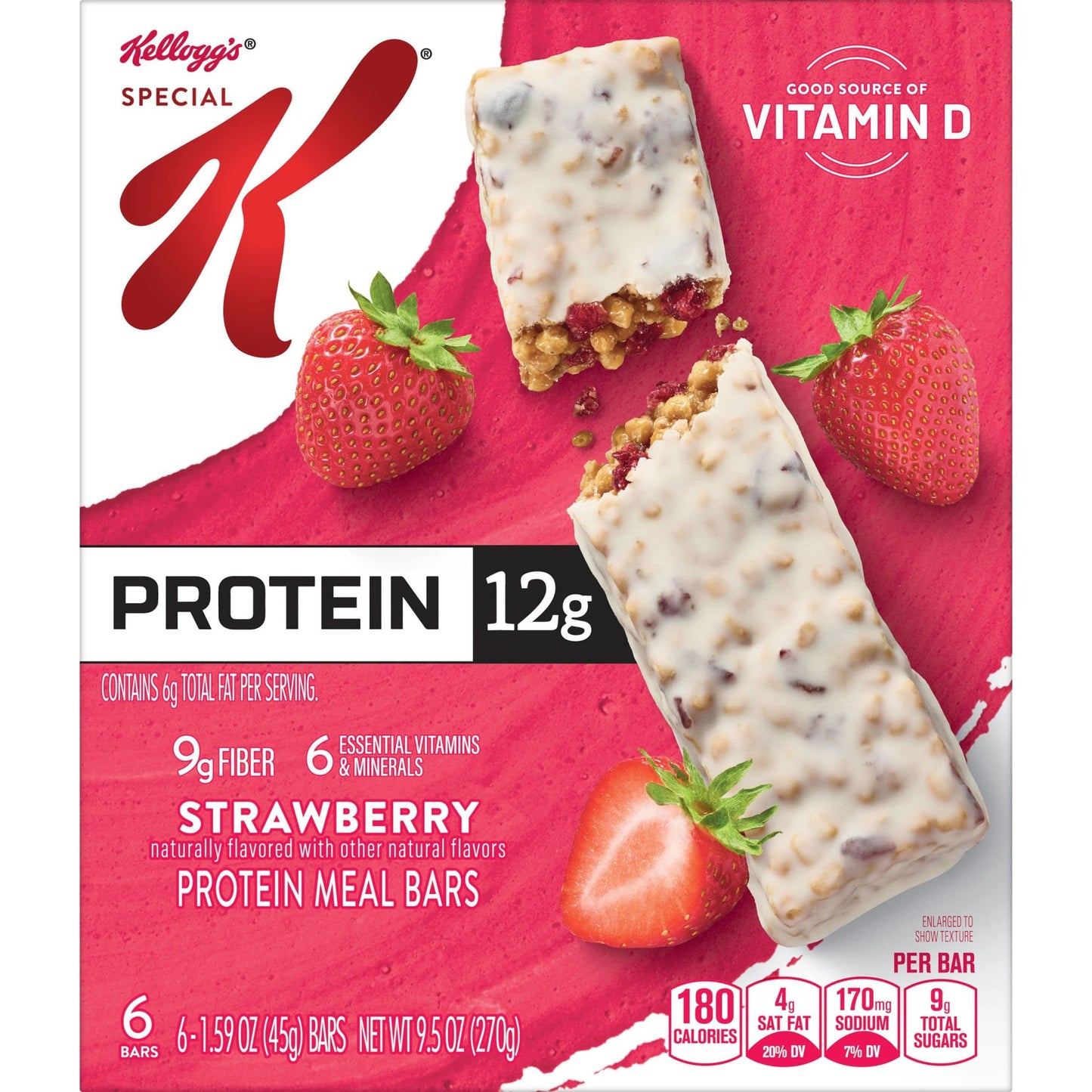 Special K Protein Meal Bars 12g of Protein Good Source of Fiber Strawberry 6 Boxes 36 Bars