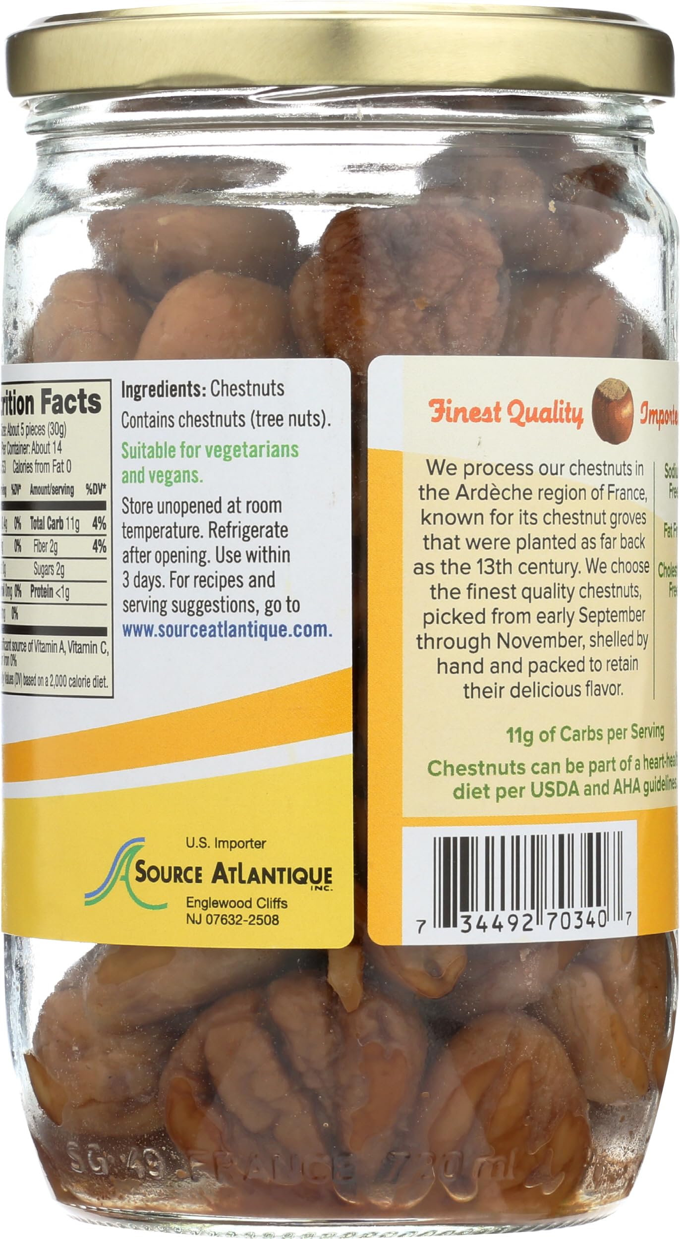 LA FORESTIERE Whole Roasted Chestnuts 148 OZ