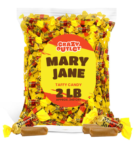 Mary Jane Taffy Candy  Bulk Pack 2 Pounds About 240 Count  Retro Sweets
