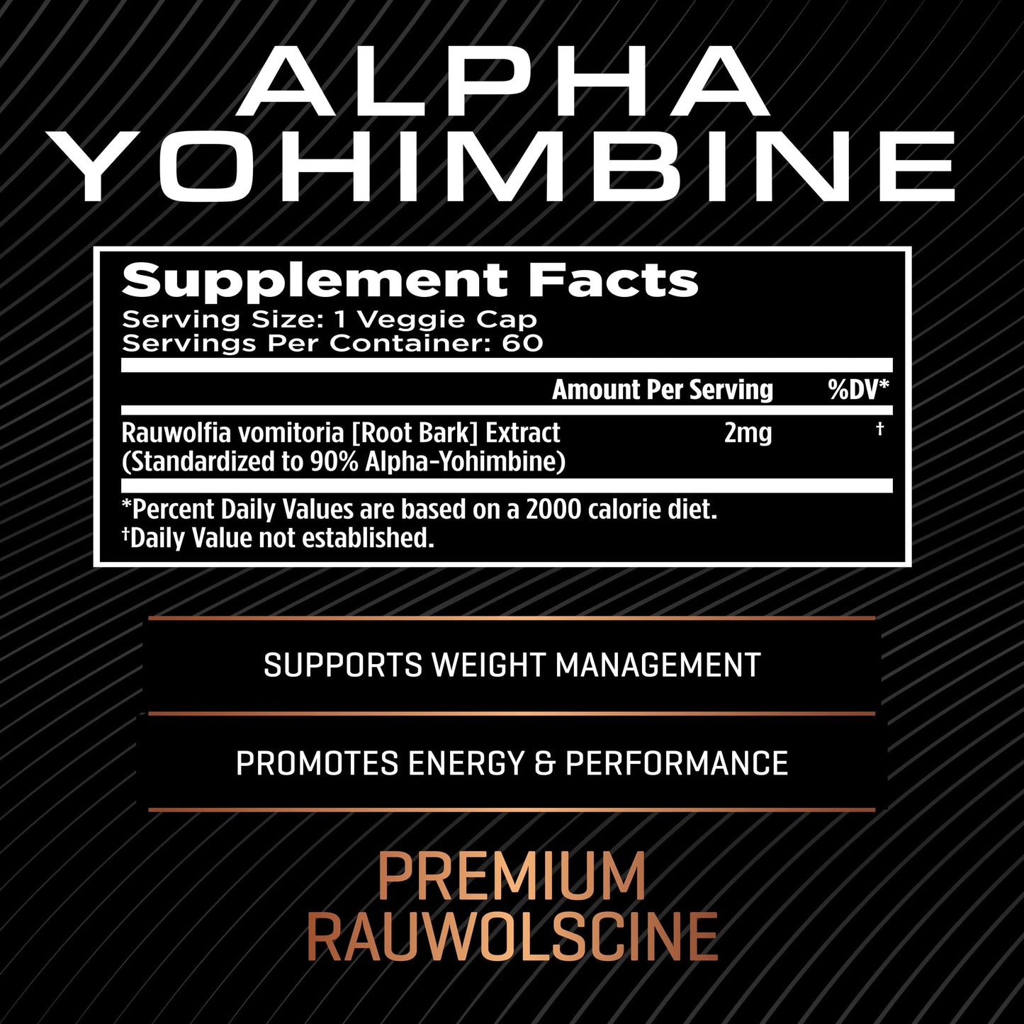 Alpha Yohimbine - Yohimbe Bark Fat Burner, Weight Loss Pills That Work Fast - 3rd Party Tested for Purity and Potency, 60 capsules by RAW Synergies