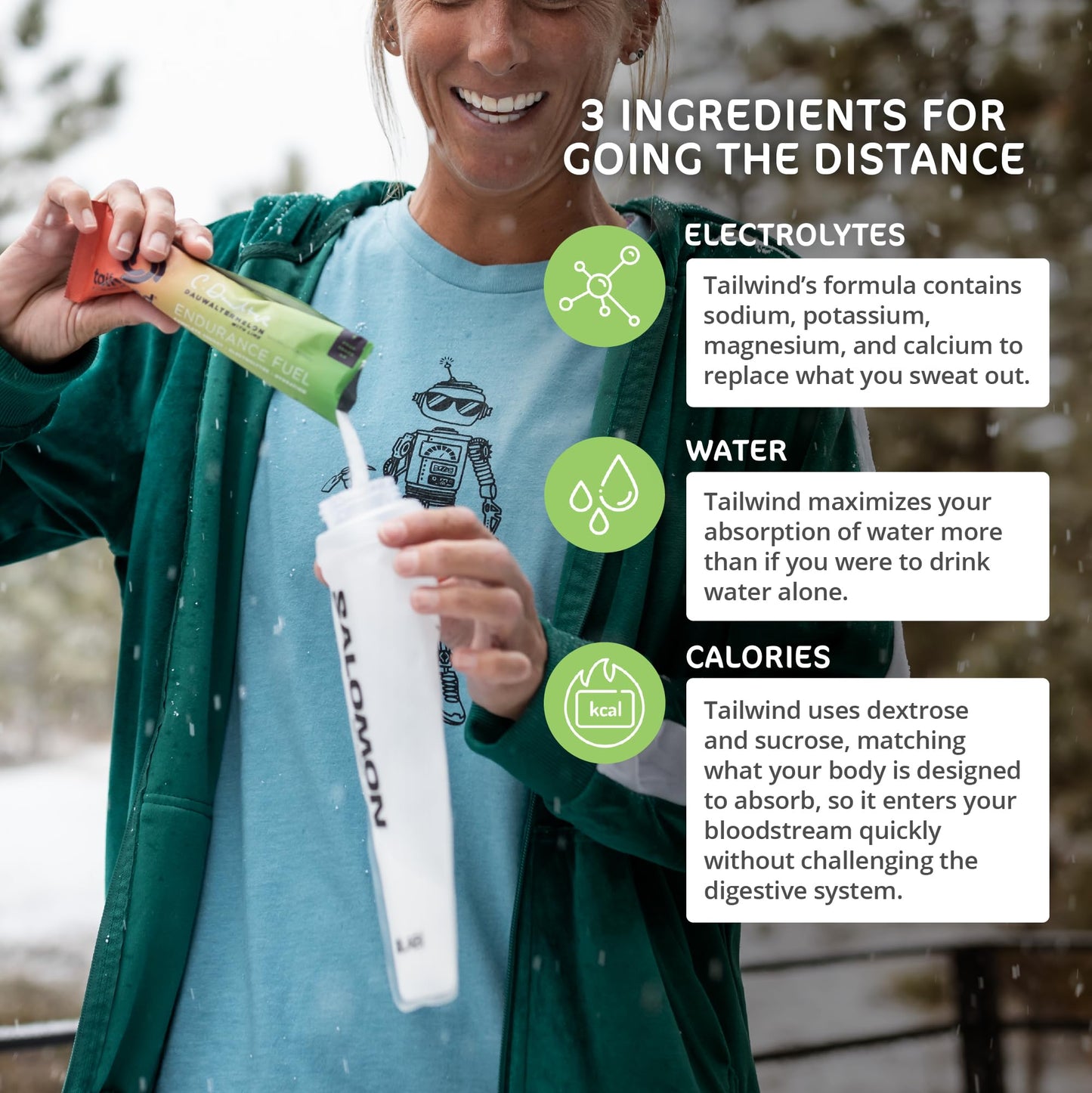 Tailwind Nutrition Endurance Fuel, Grab-and-Go Sports Drink Powder Mix with Electrolytes, Non-GMO, Free of Soy, Dairy, and Gluten, Vegan-Friendly, Dauwaltermelon, Pack of 12