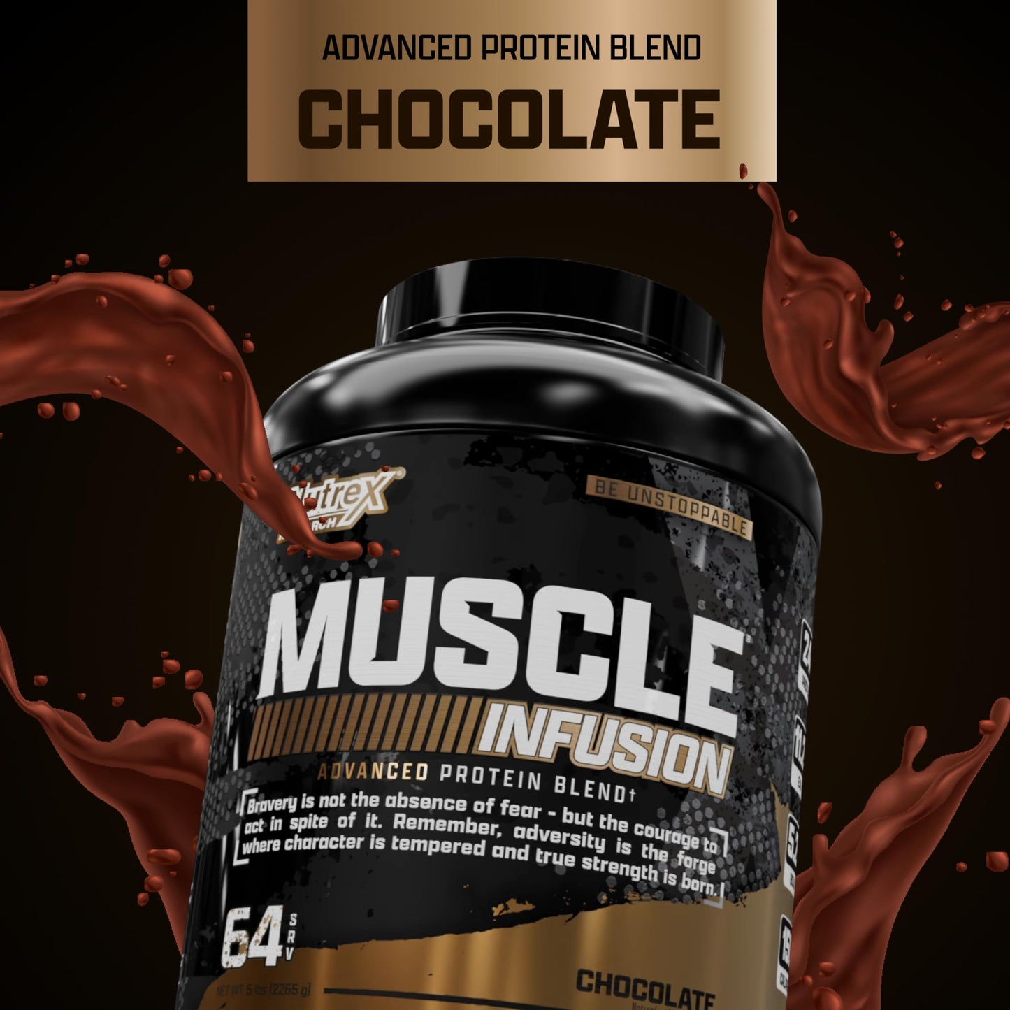Nutrex Research Whey Protein Powder, Chocolate Muscle Infusion Whey Isolate w/EAA & Hi BCAA for Muscle Gain - 5 Pounds - Muscle Builder for Men & Women, Sports Nutrition, Delicious Taste & Texture
