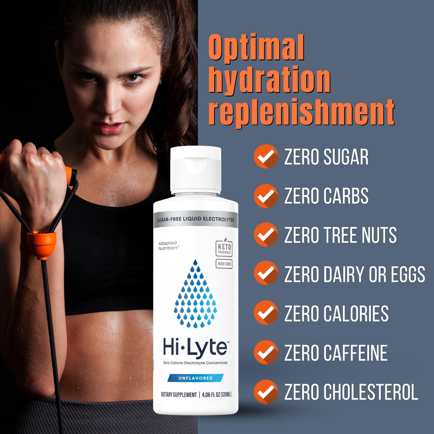 Hi-Lyte Concentrate Electrolyte Supplement for Immune Support and Rapid Hydration (3 Bottles) | NO Calories NO Sugar | 20%+ More Potassium, Magnesium & Zinc | 144 Servings