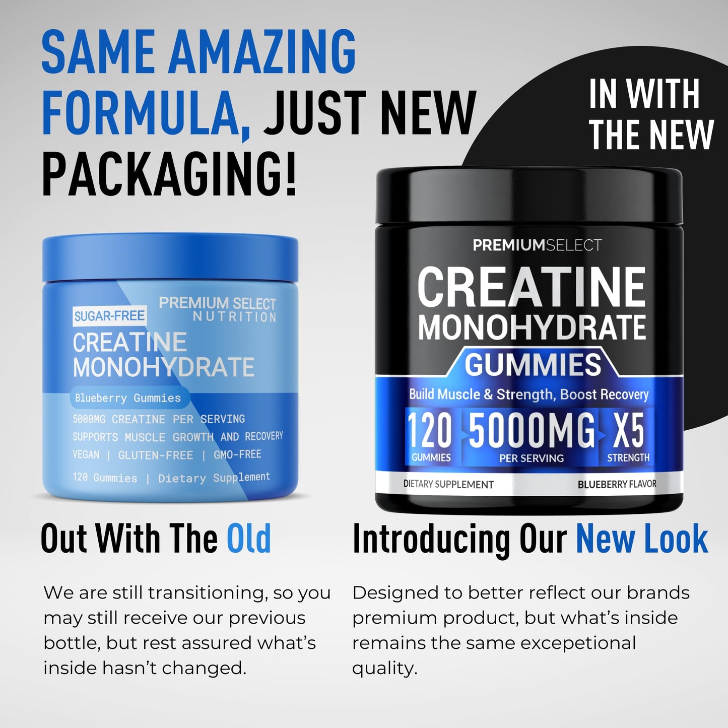 Creatine HCL Gummies for Men & Women 5g Sugar Free - 120 Creatine Gummies for Muscle Strength, Muscle Builder, Energy Boost, Booty Gain, Pre-Workout & Recovery Supplement Gummy Chews
