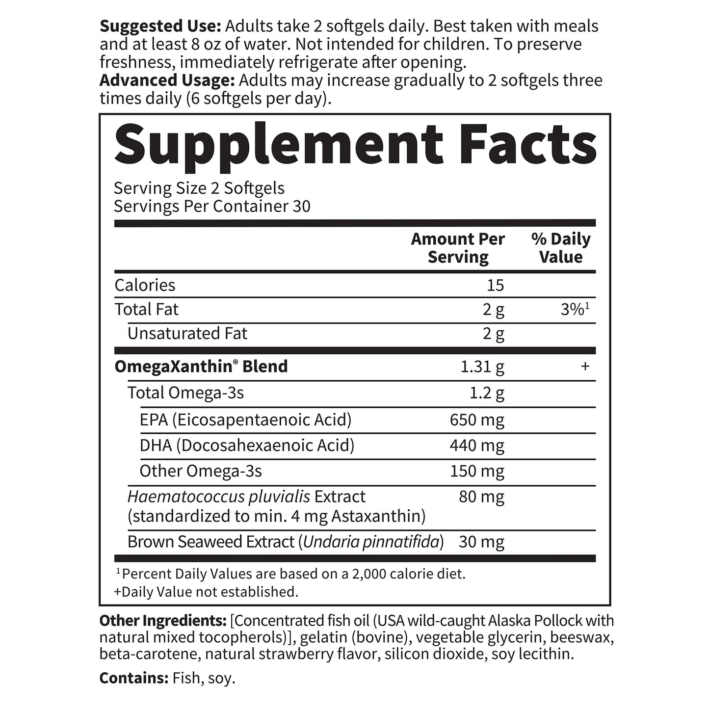 Garden of Life Ultra Pure EPA/DHA Omega 3 Fish Oil - Oceans 3 Beyond Omega 3 Supplement with Antioxidants, 60 Softgels