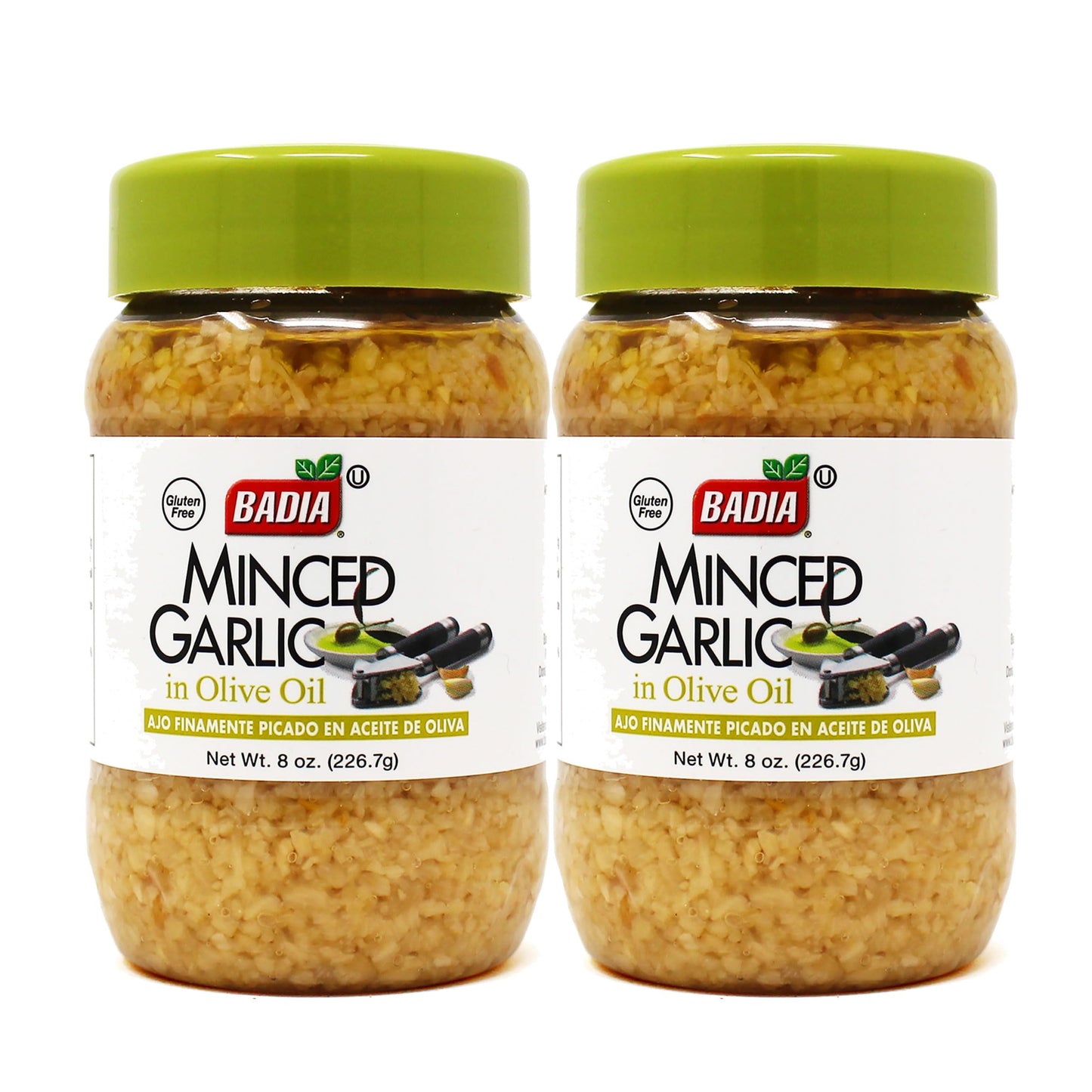 Badia Minced Garlic in Olive Oil 8 oz  Palatize Pack of 2