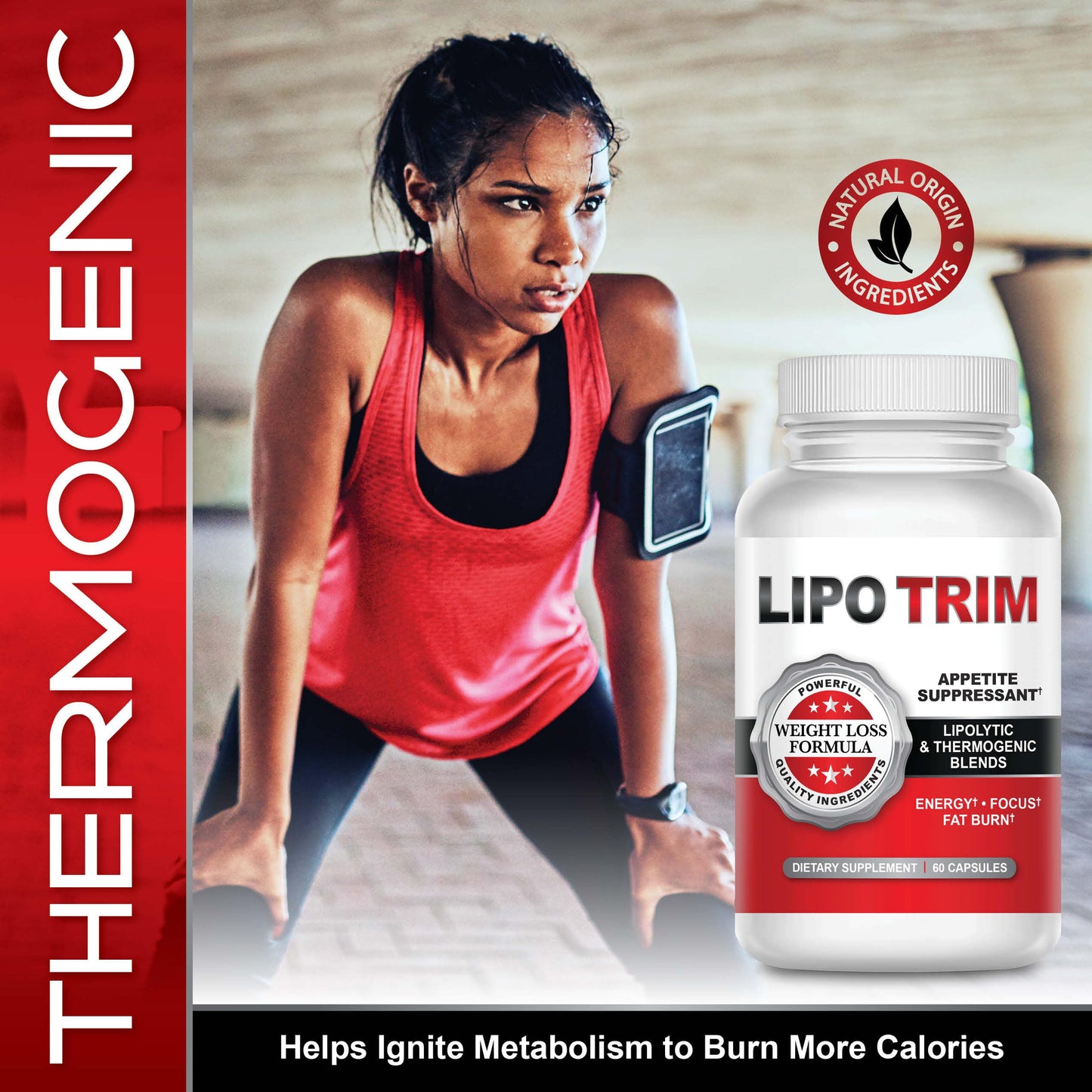 Lipo Trim- Advanced Lipogenic Thermogenic Diet Pills - Boost Energy, Enhance Focus, and Accelerate Fat Loss- 60 Fast Acting Appetite Suppressant Capsules